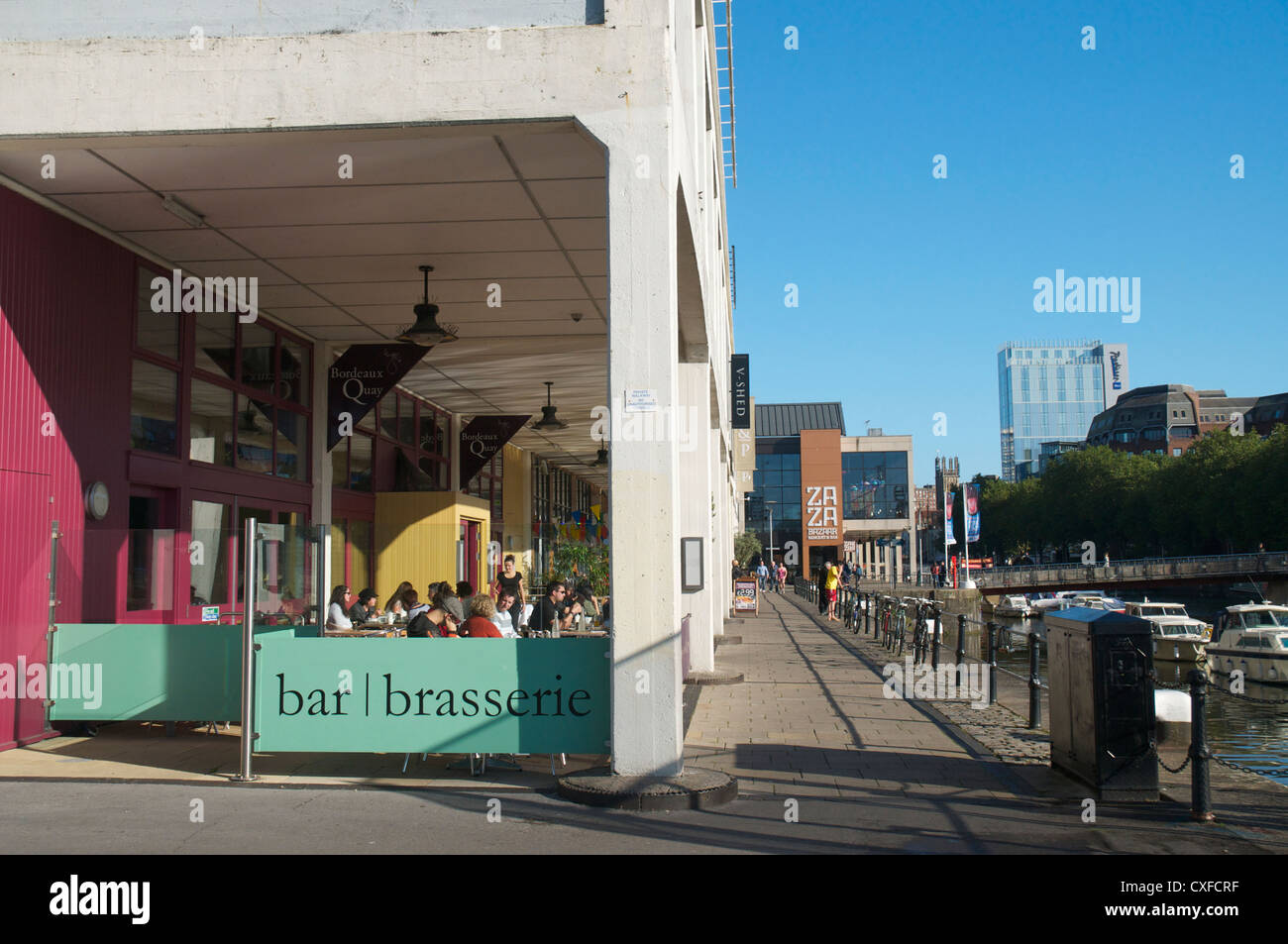 Bristol Stadt-Restaurant an der Wasserscheide harbourside Stockfoto