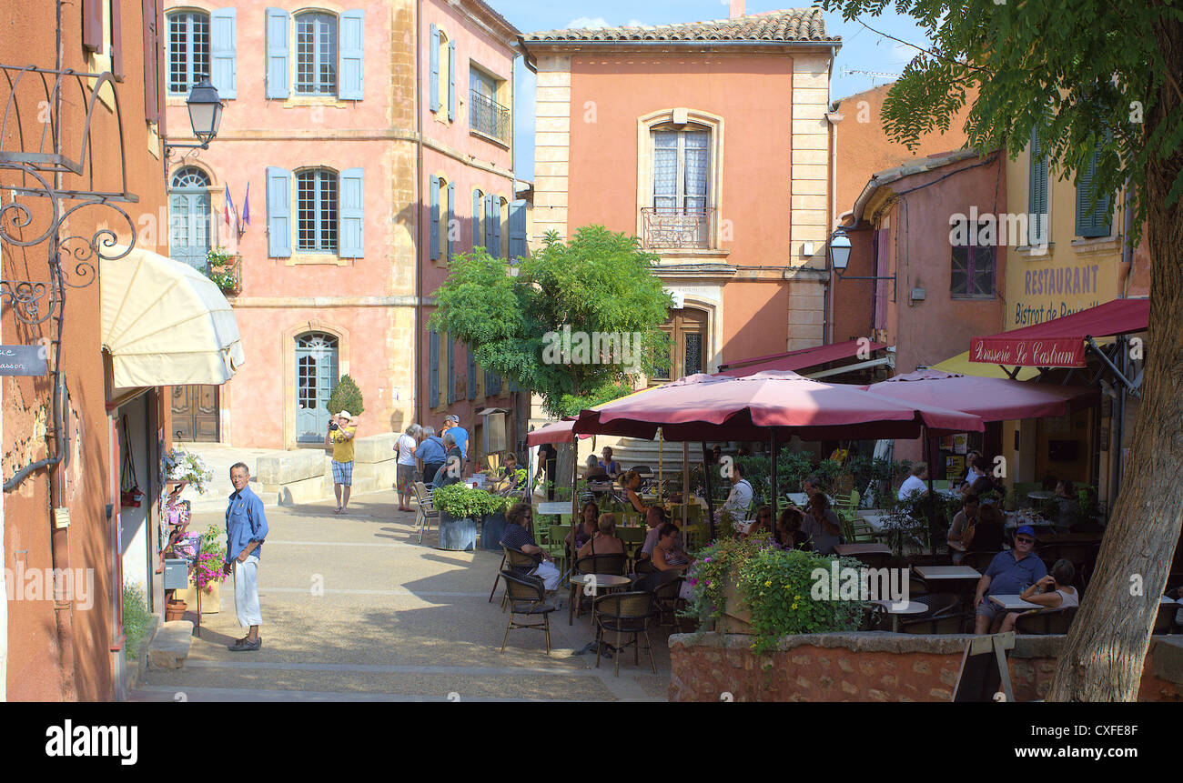 Dorf Roussillon Provence Vaucluse Frankreich Stockfoto