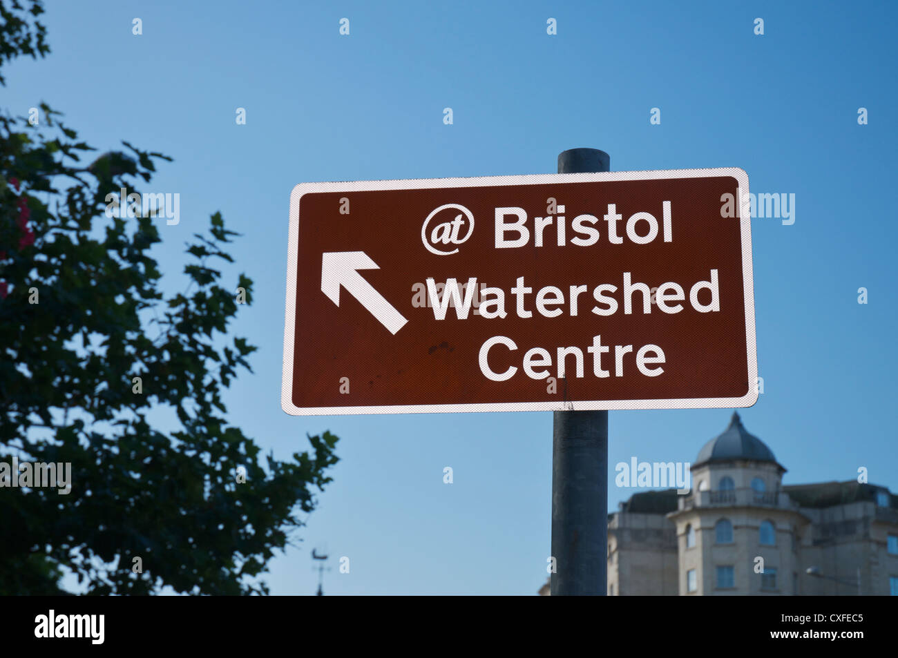 @ Bristol und Wasserscheide Zentrum unterzeichnen in Bristol Stockfoto