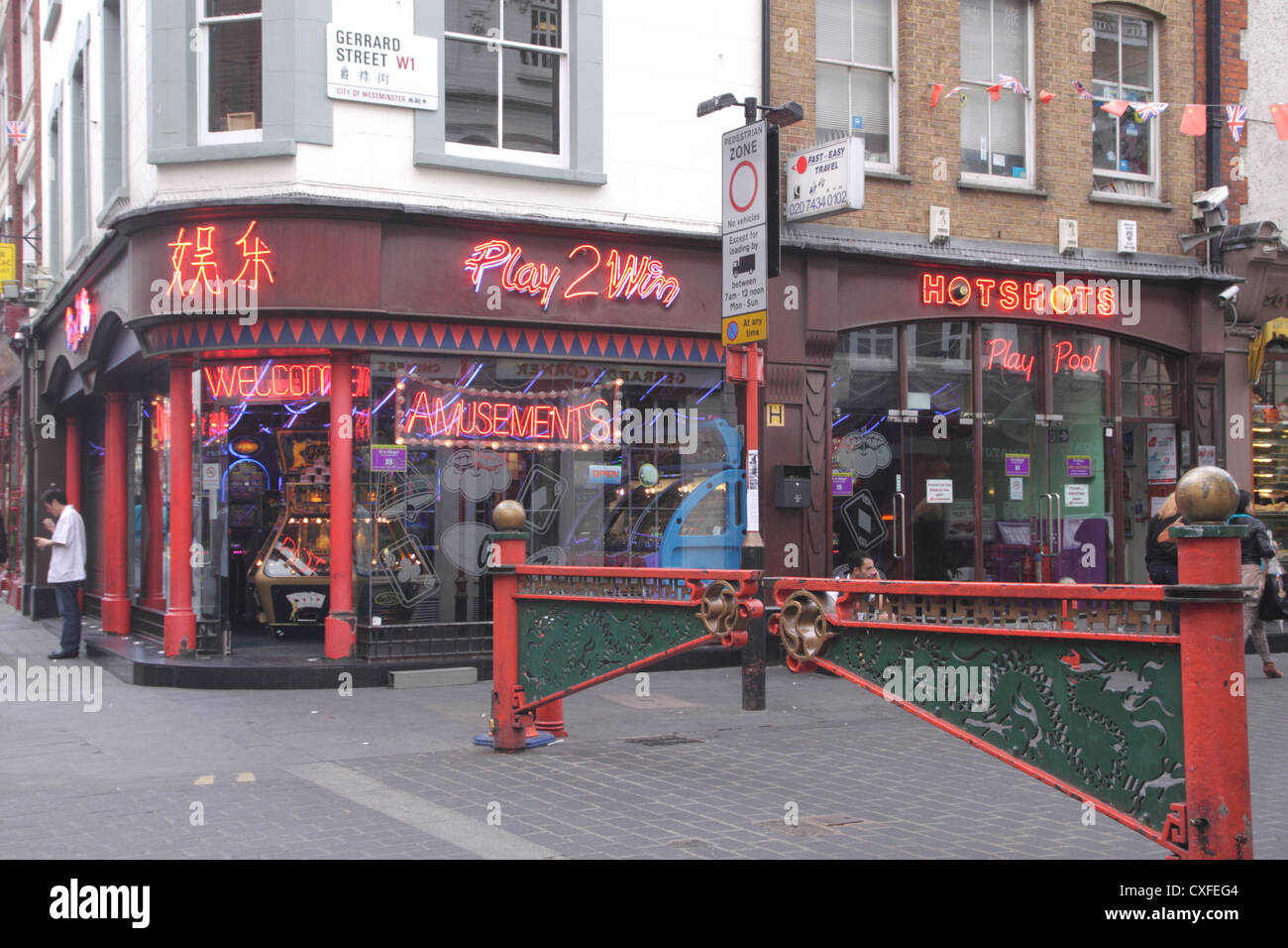 Play 2 Win Spielhalle Chinatown London Stockfoto