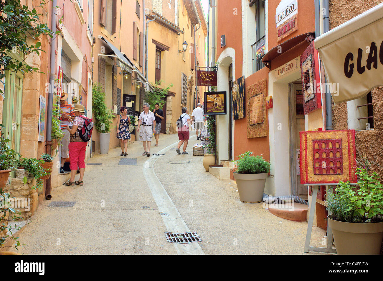 Dorf Roussillon Provence Vaucluse Frankreich Stockfoto