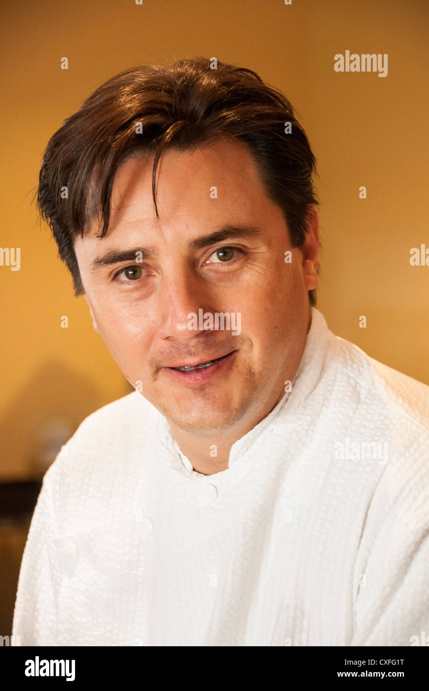 Chefkoch Federico A. López, Besitzer der Taller Gourmet in Cancun, Mexiko. Stockfoto