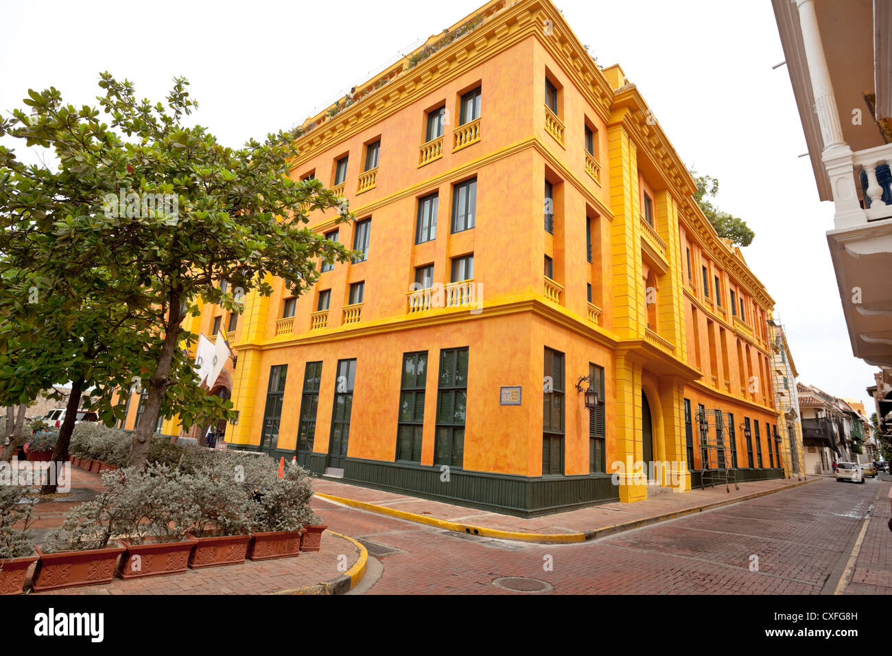 Claustro de Santa Teresa, Hotel Charleston, Cartagena de Indias, Kolumbien. Stockfoto