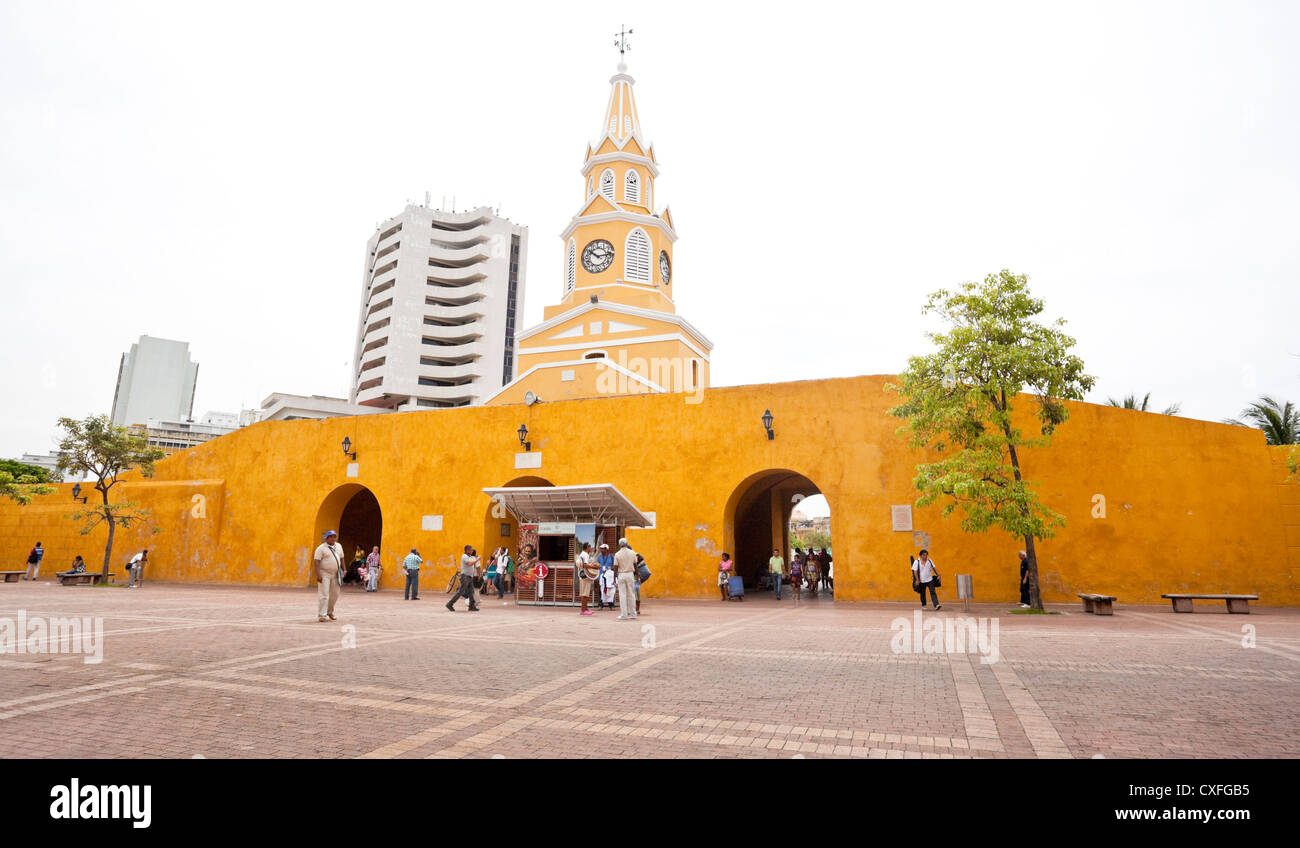 Torre del Reloj, Cartagena de Indias, Kolumbien Stockfoto