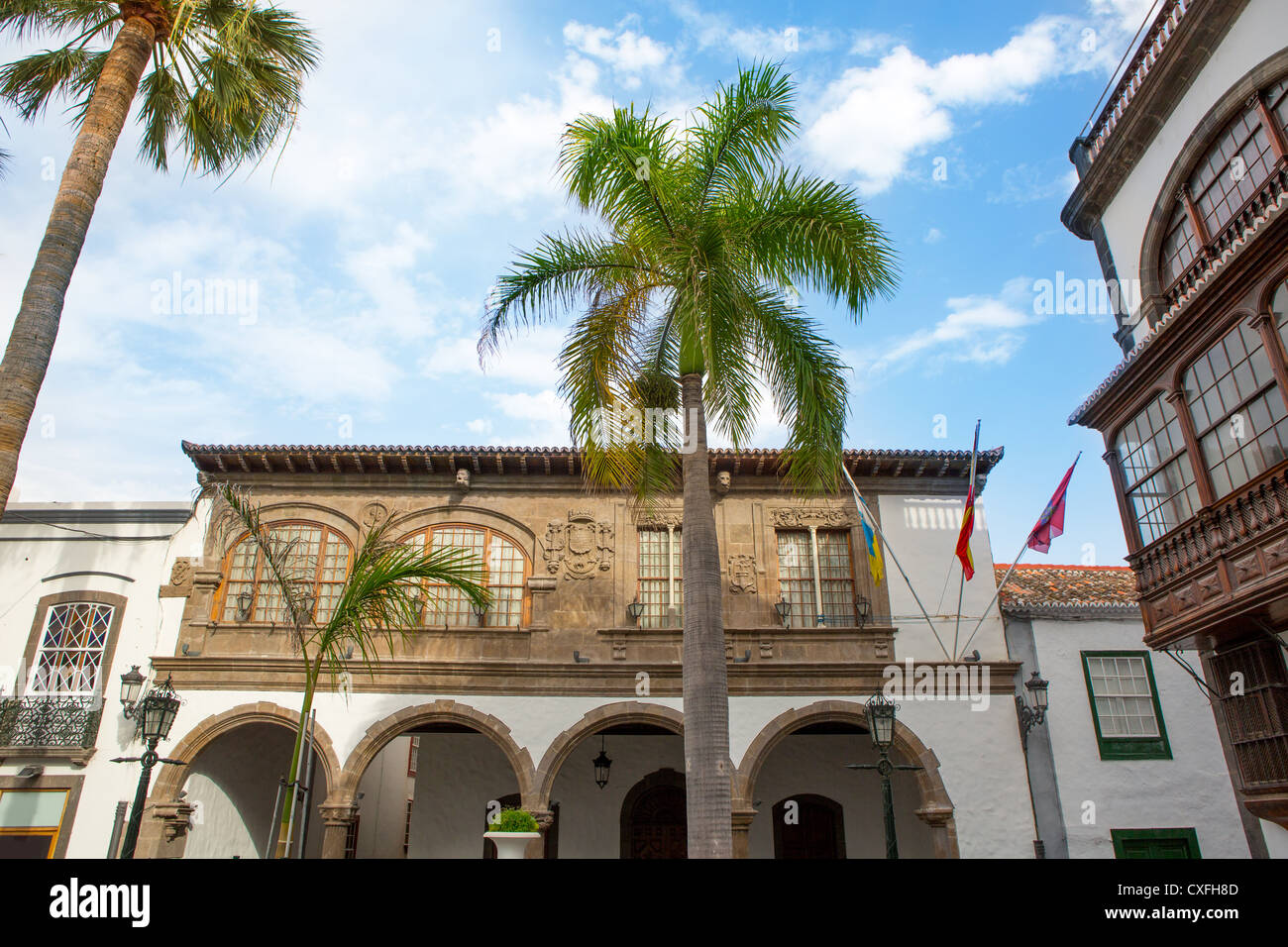Santa Cruz de La Palma Plaza Espana Rathaus Rathaus Kanarische Inseln Stockfoto