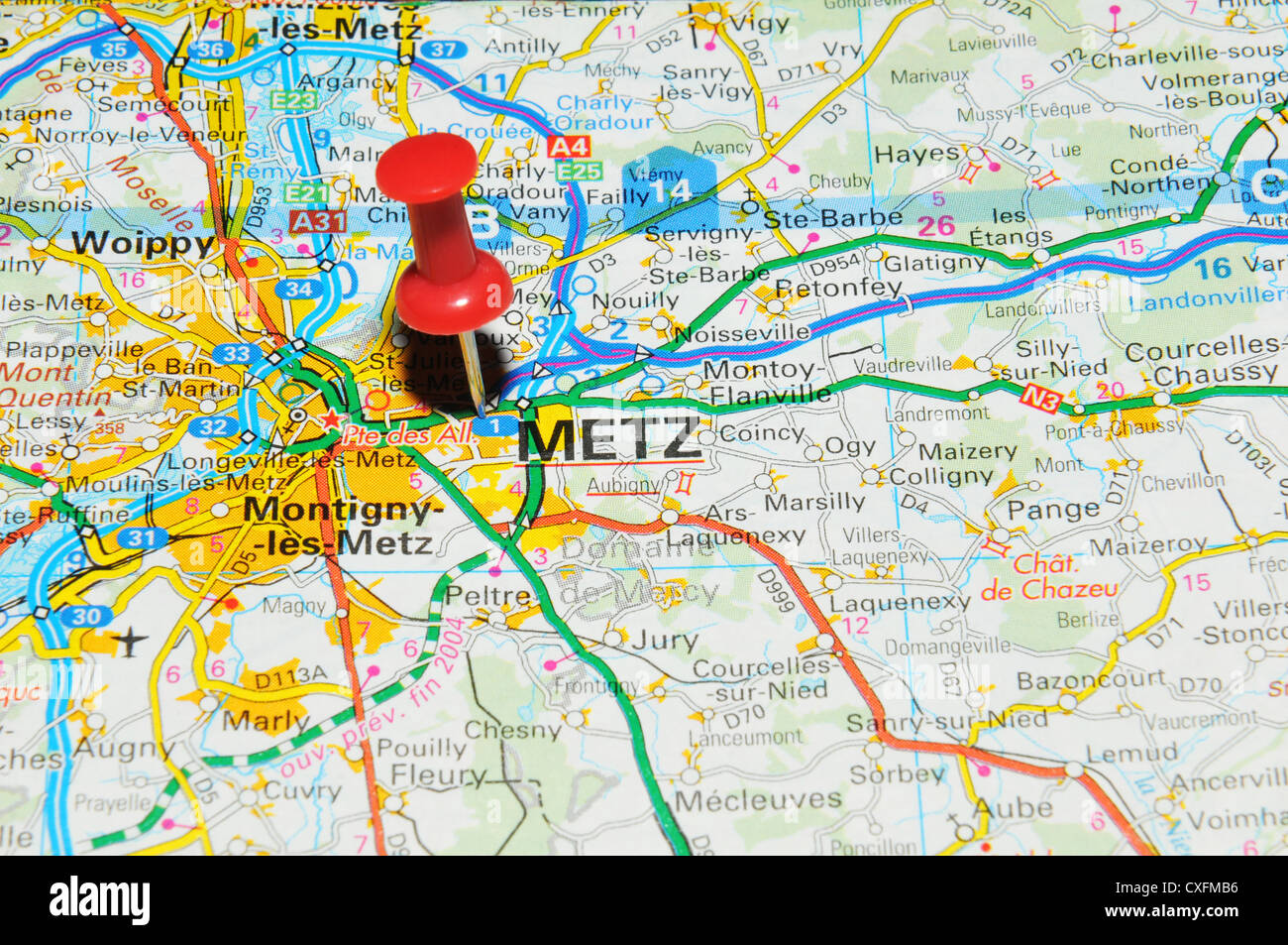 Metz Karte Frankreich