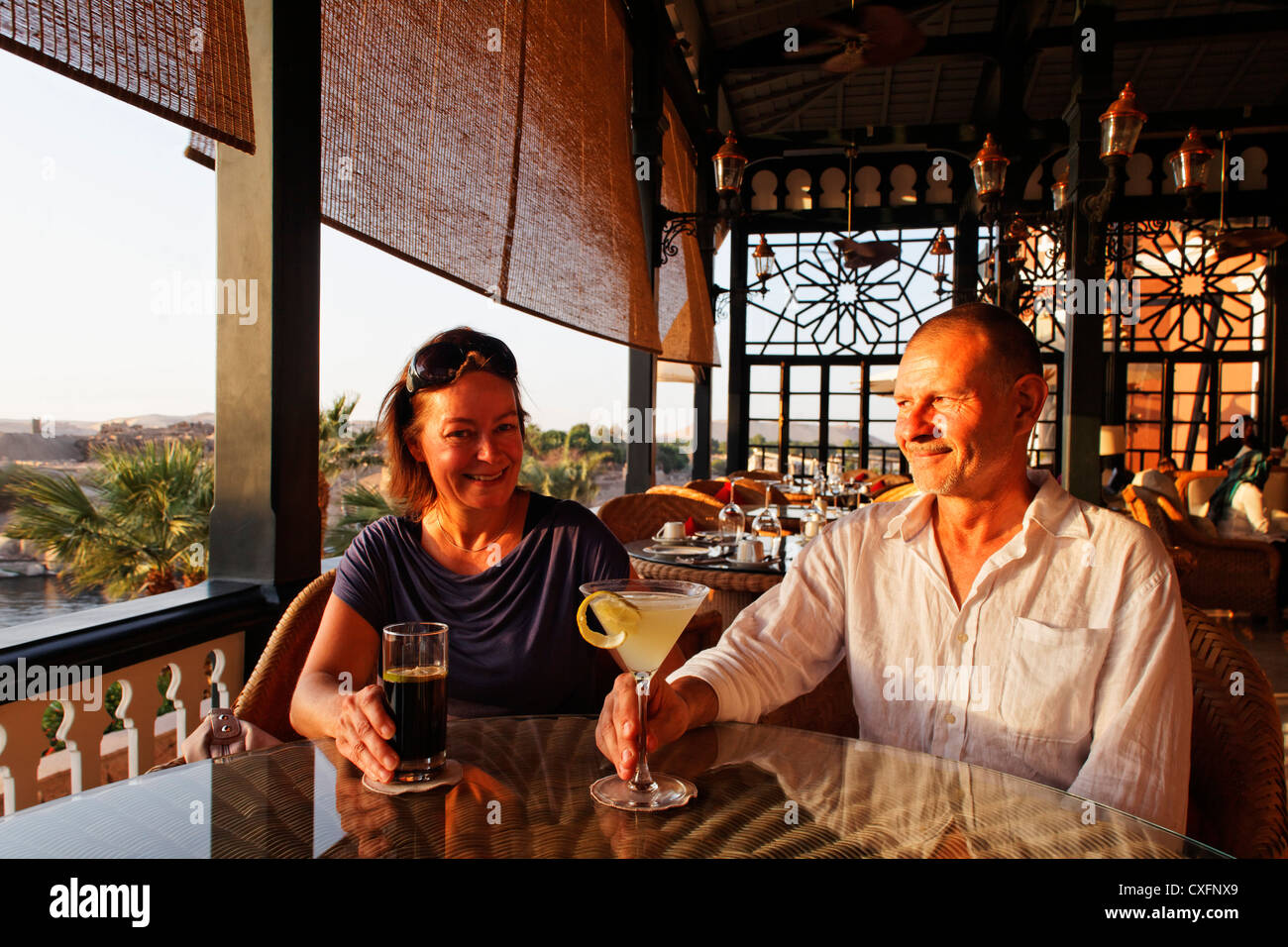 Hotel Old Cateract, Assuan, Nil, Ägypten Afrika Stockfoto