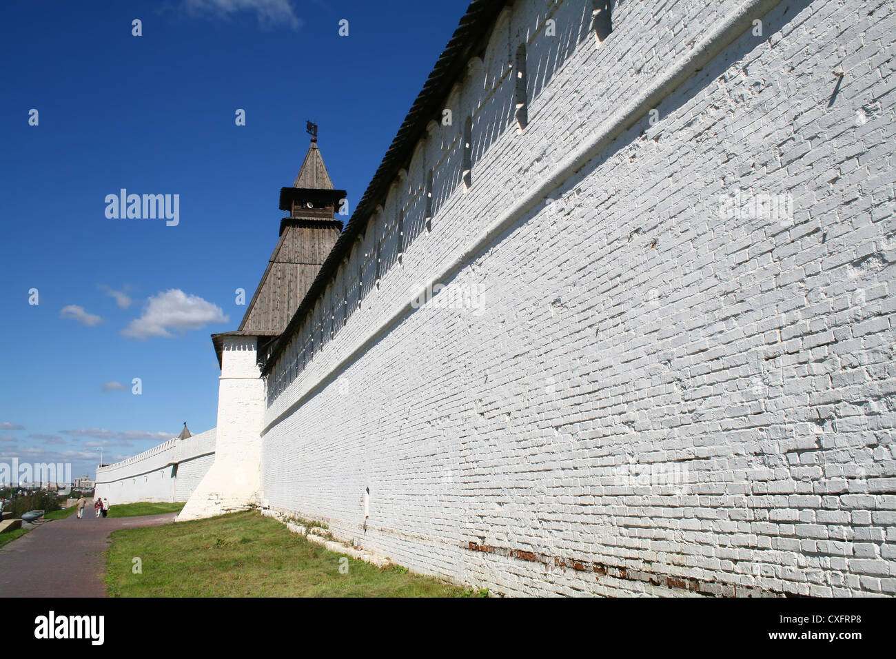 Wand von Kazan Kremlin in Kazan, Tatarstan, Russland Stockfoto