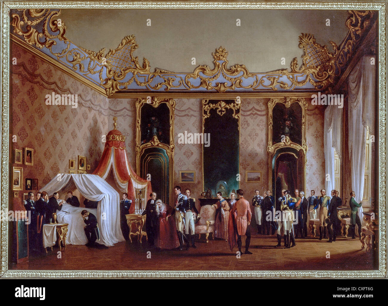 Europa Italien Piemont Racconigi Schloss Gemälde von Luigi Bisi