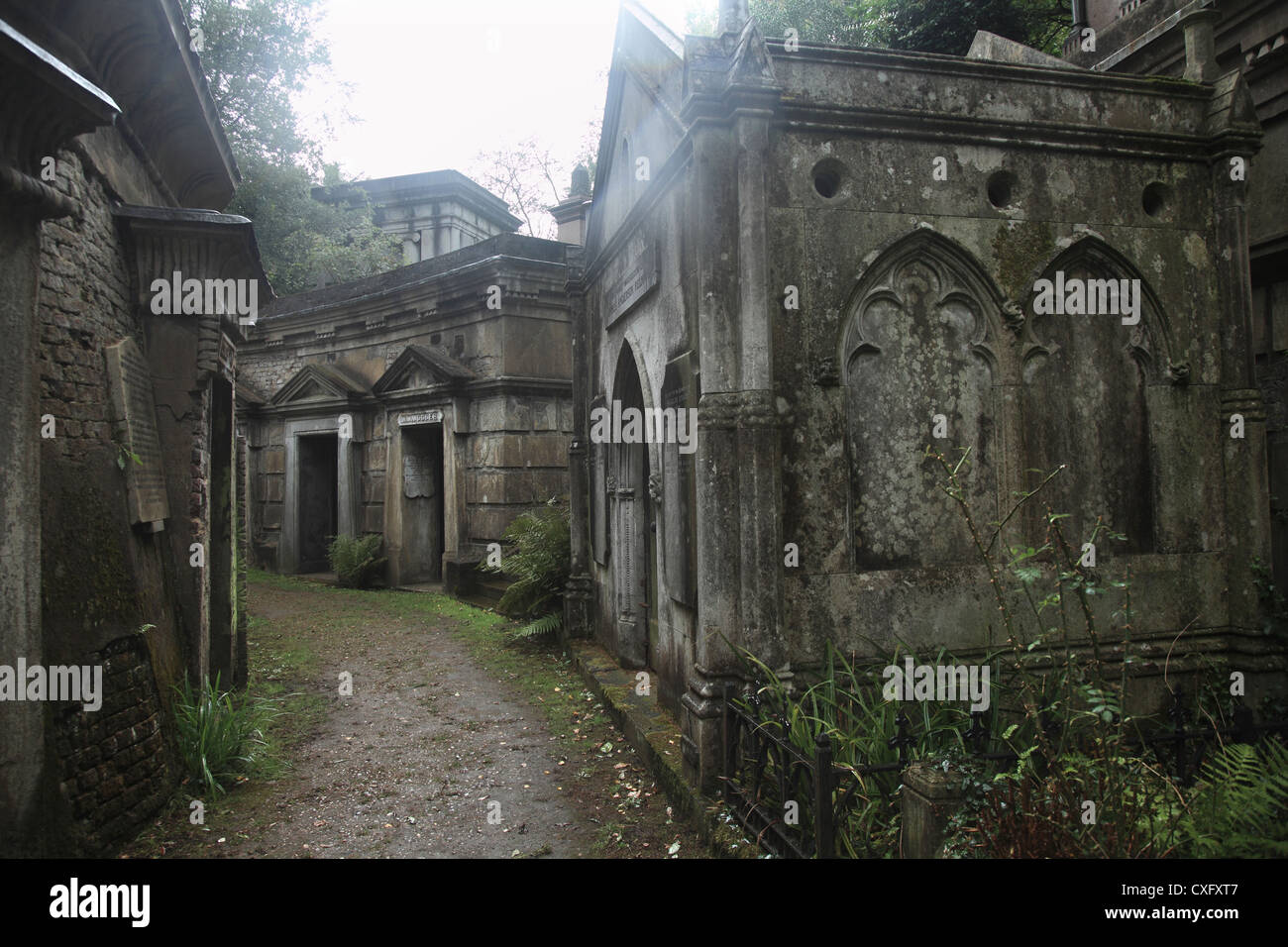 "Kreis der Libanon Gewölbe" im Westen Highgate Cemetery in London England Stockfoto