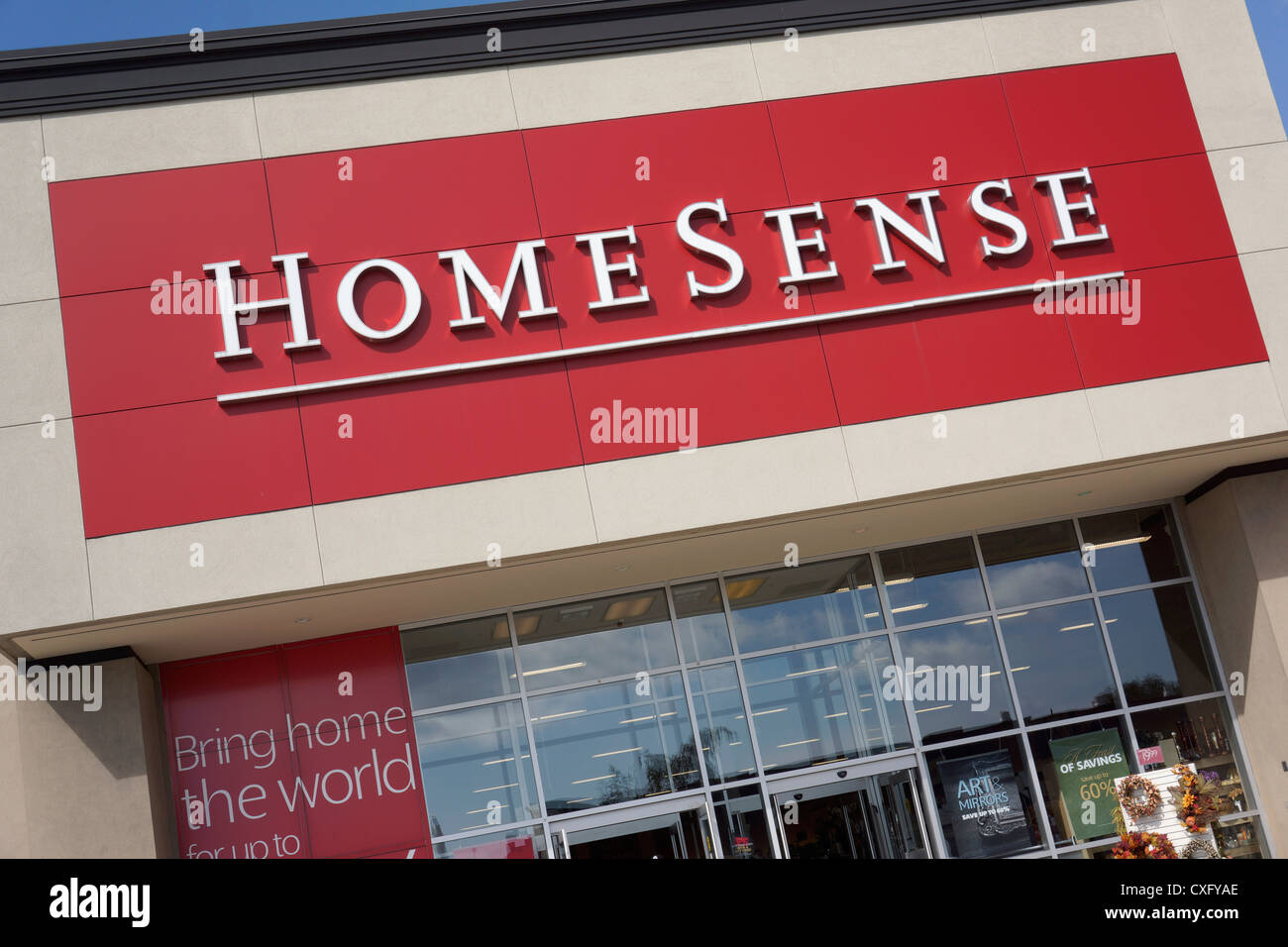 HomeSense, Heimtextilien Shop Stockfoto