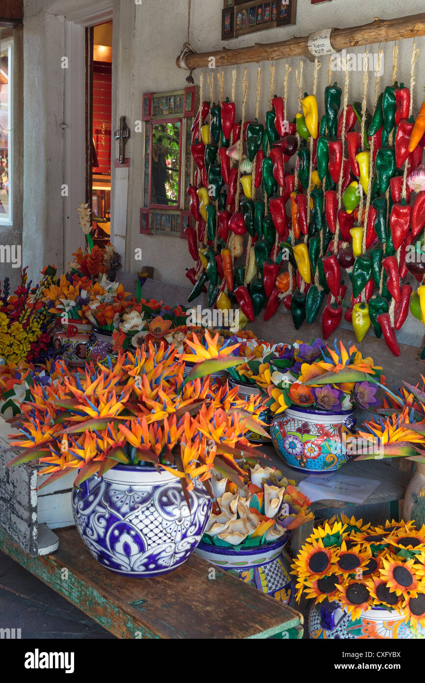Getrockneten Chilli, Santa Fe, New Mexico Stockfoto