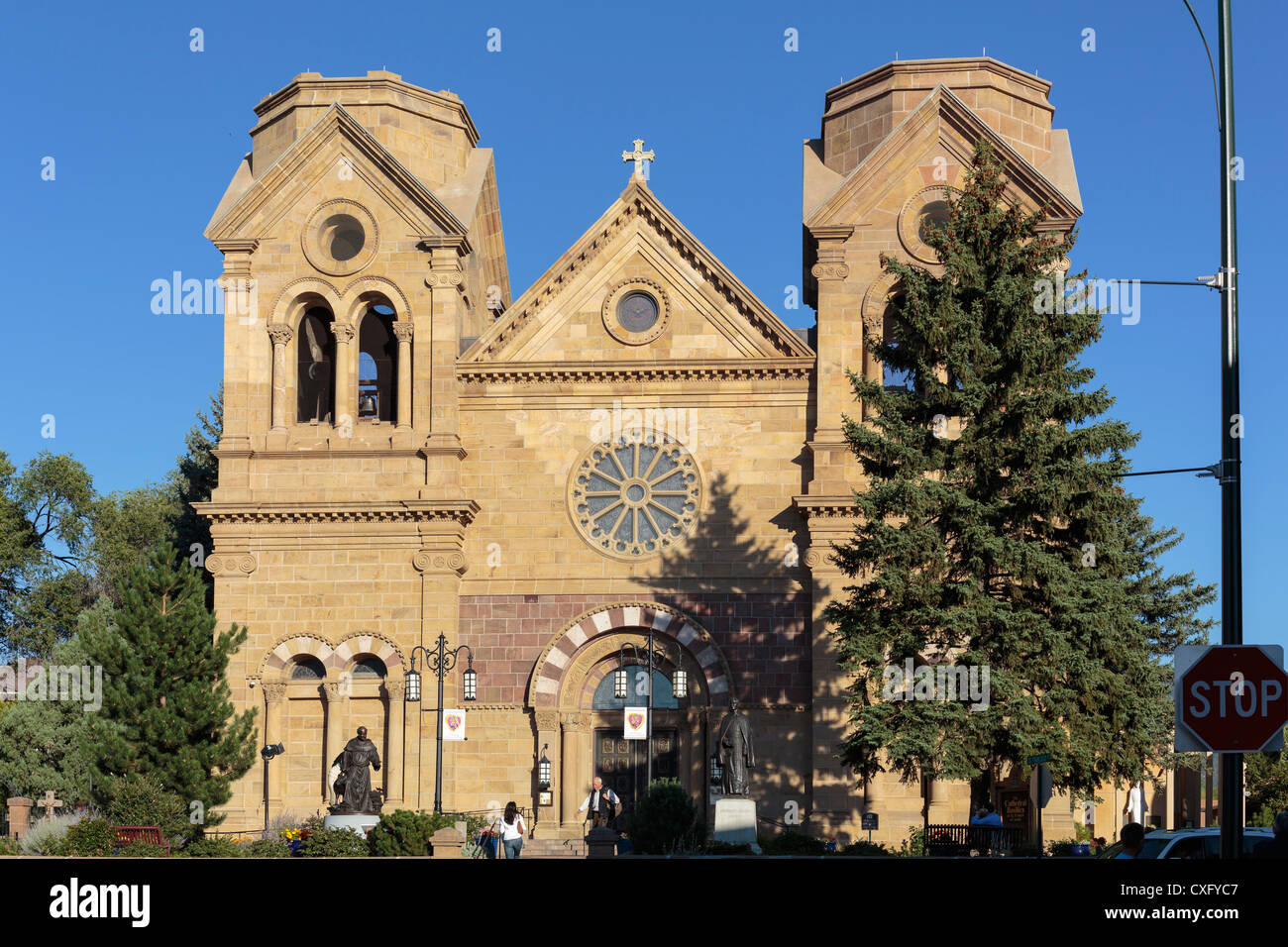 Kathedrale Basilica des Heiligen Franziskus von Assisi, Santa Fe, New Mexico. Stockfoto