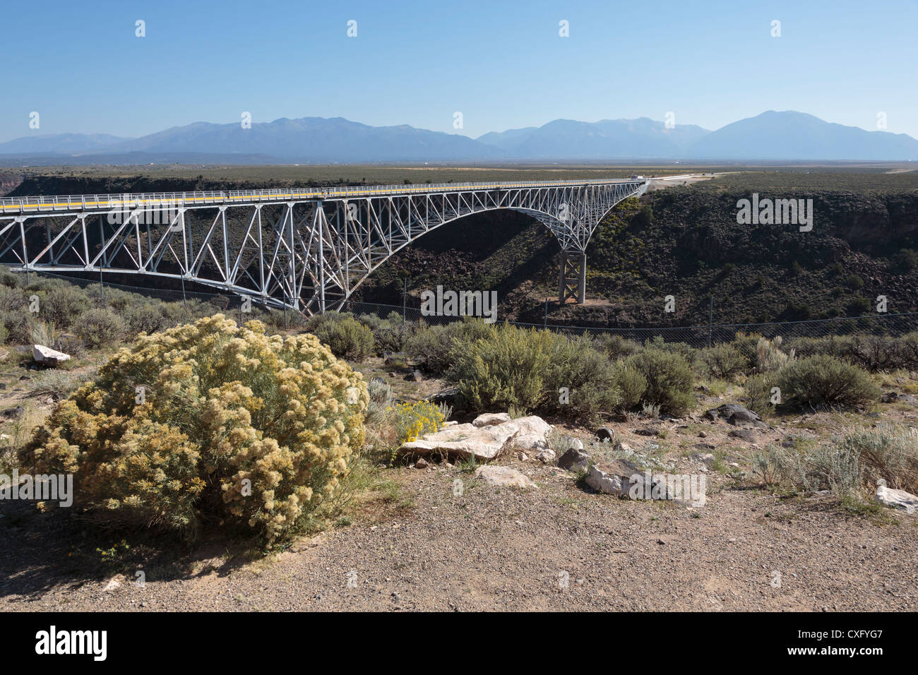 Rio Grande Gorge Bridge, Norden von New Mexico. Stockfoto