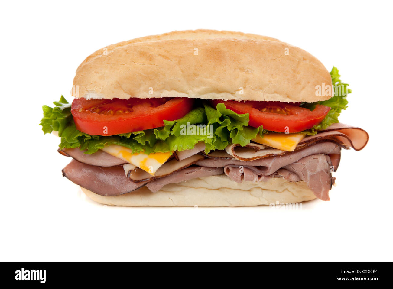 Gebratenes Rindfleisch u-Boot-sandwich Stockfoto