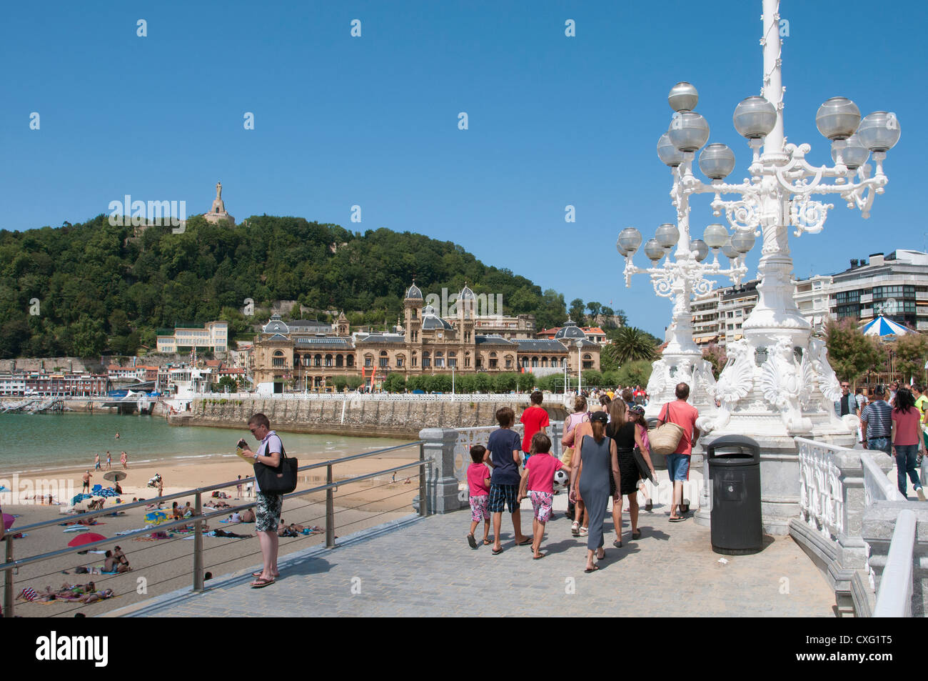 San Sebastian Spanien Nordstrand & direkt am Meer Stockfoto