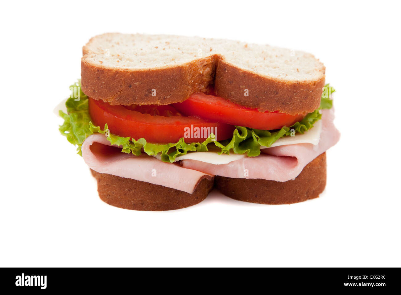 Truthahn Sandwich Auf Weissem Hintergrund Stockfotografie Alamy