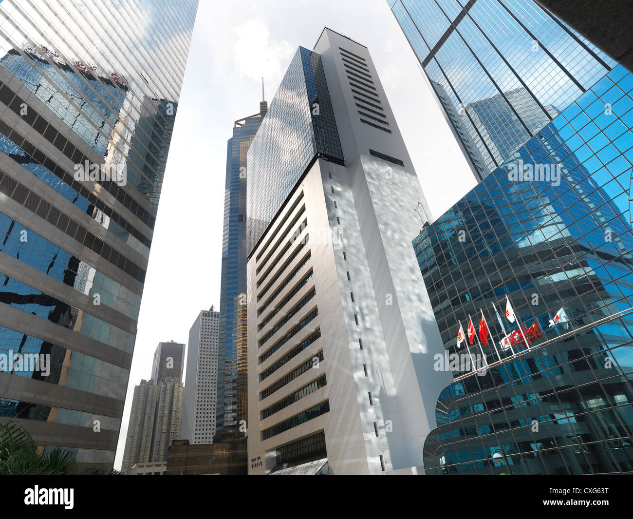 Gebäude in Central, Hongkong. Stockfoto