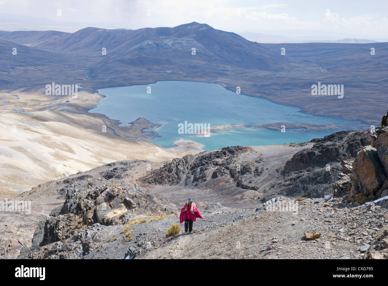 Häuptling in der Cordillera Real Stockfoto