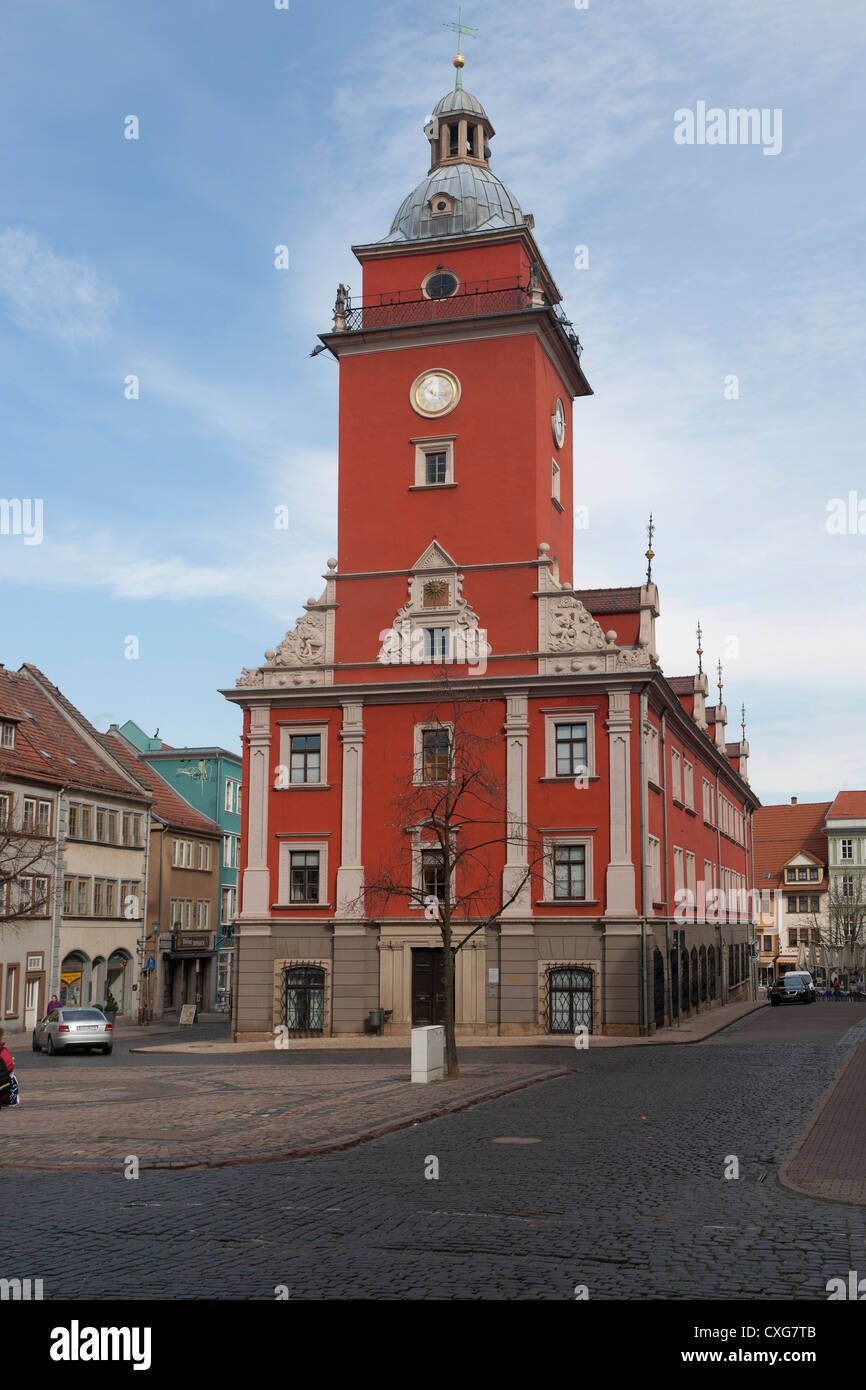 historische Rathaus, Gotha, Thüringen, Deutschland Stockfoto