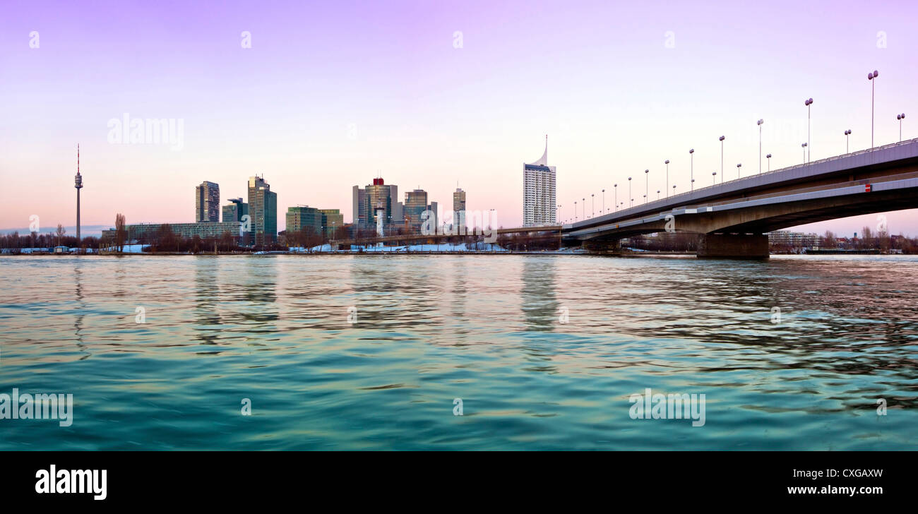 Skyline Donau City Wien Stockfoto