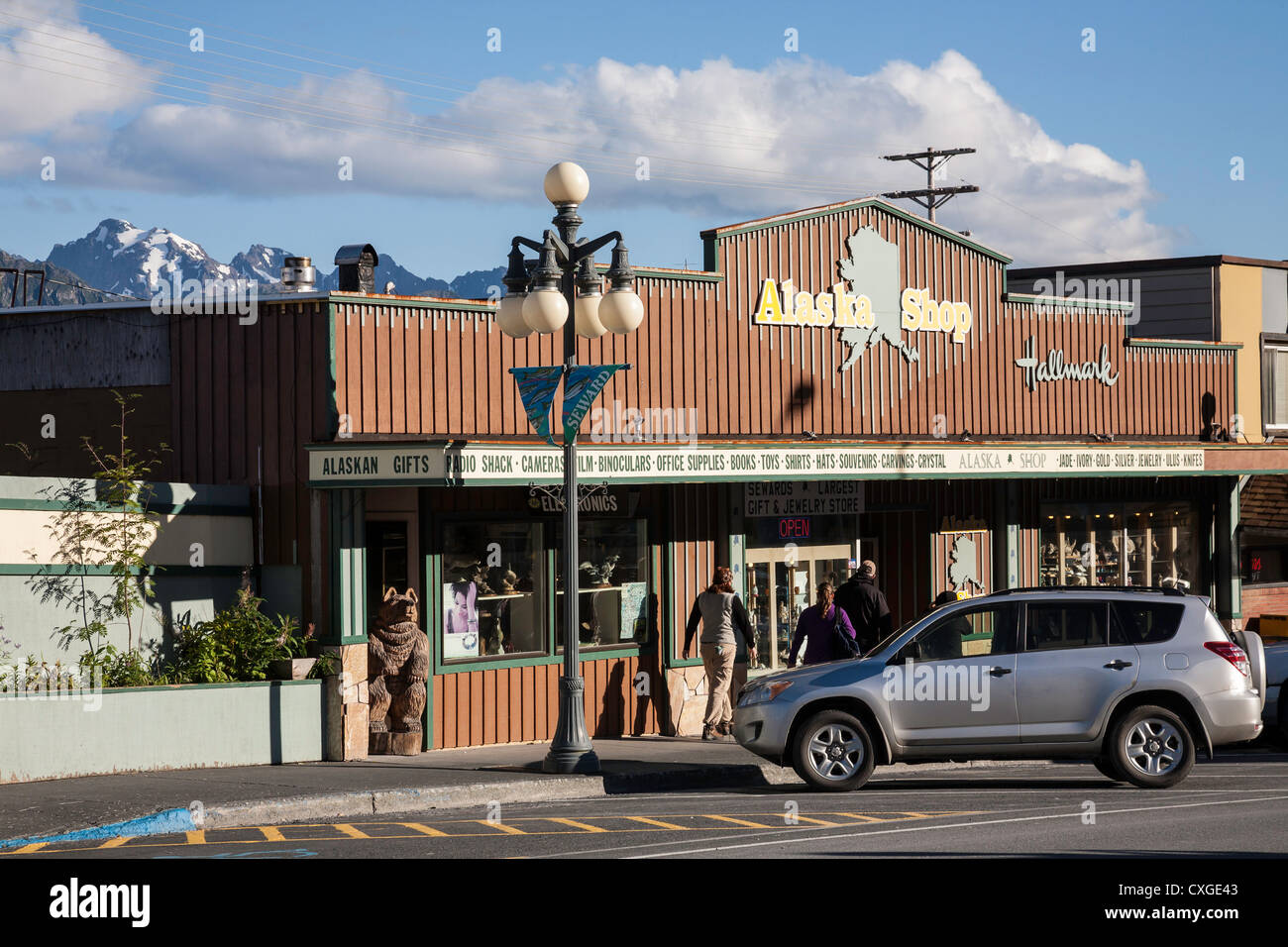 Alaska-Shop, Fourth Avenue, Seward, AK, USA Stockfoto