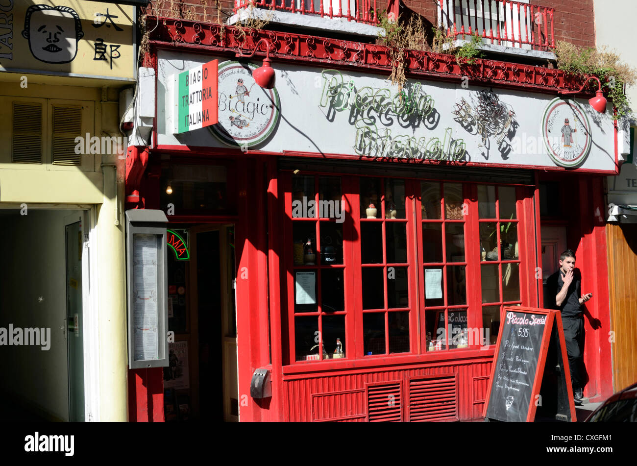 Das Piccolo Diavolo italienische Restaurant in Old Compton Street, Soho