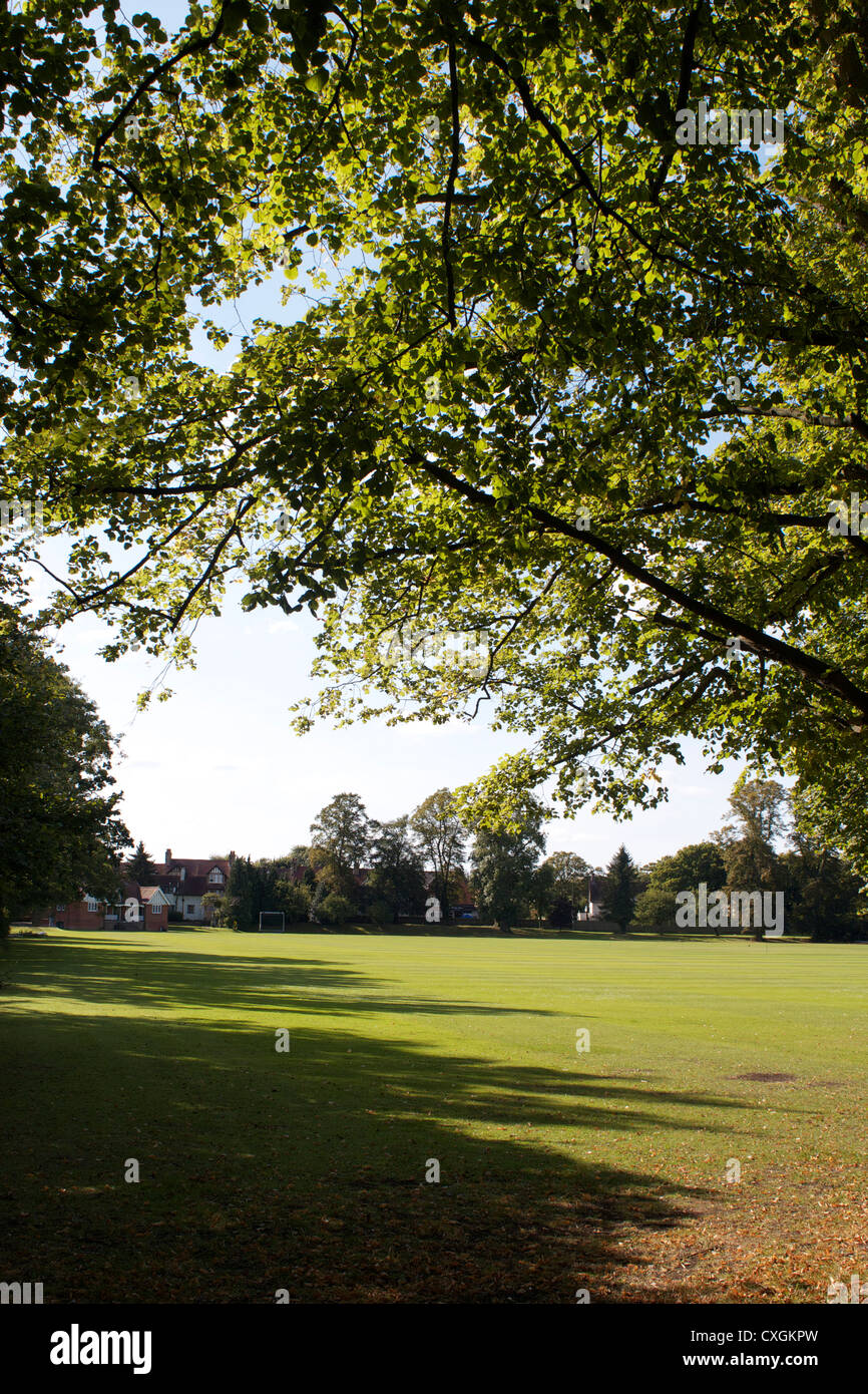 Einsame spielen fieldDeserted Fußball-Spielfeld in Oxford. Stockfoto
