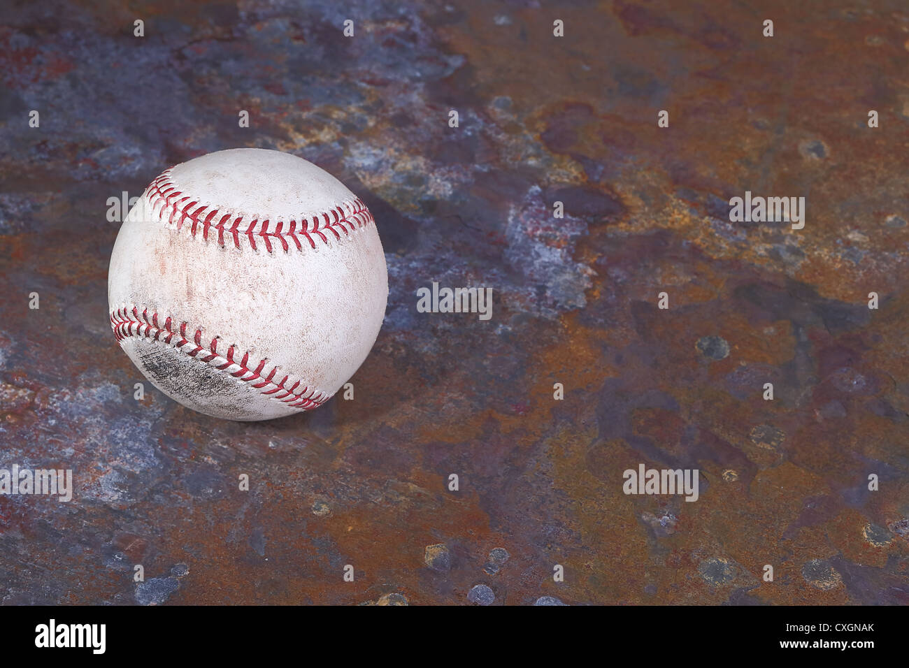 Eine Studioaufnahme von einer offiziellen Hauptliga-Baseball Stockfoto