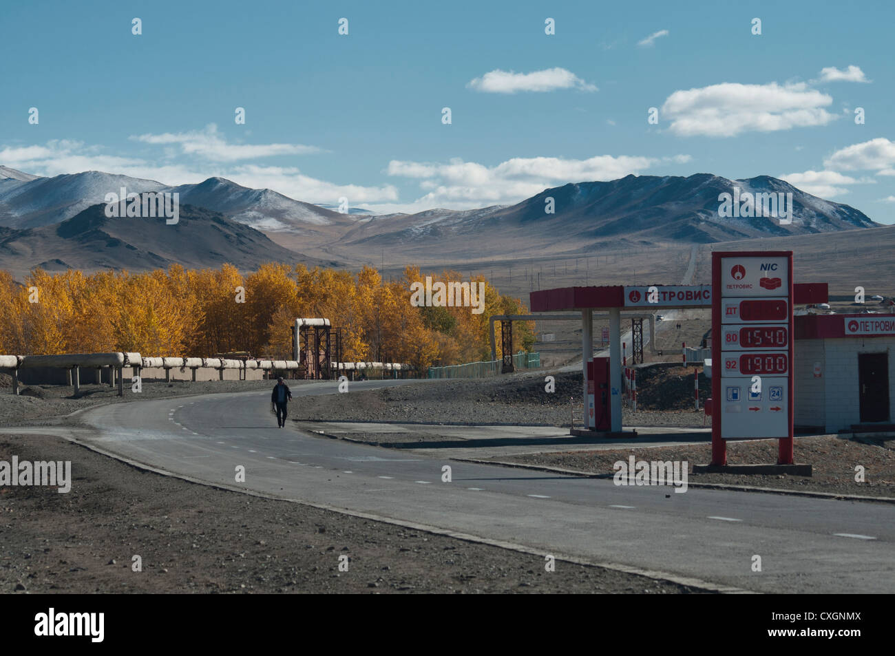 Herbstfarben in Bayan-Ölgii in der westlichen Mongolei Stockfoto