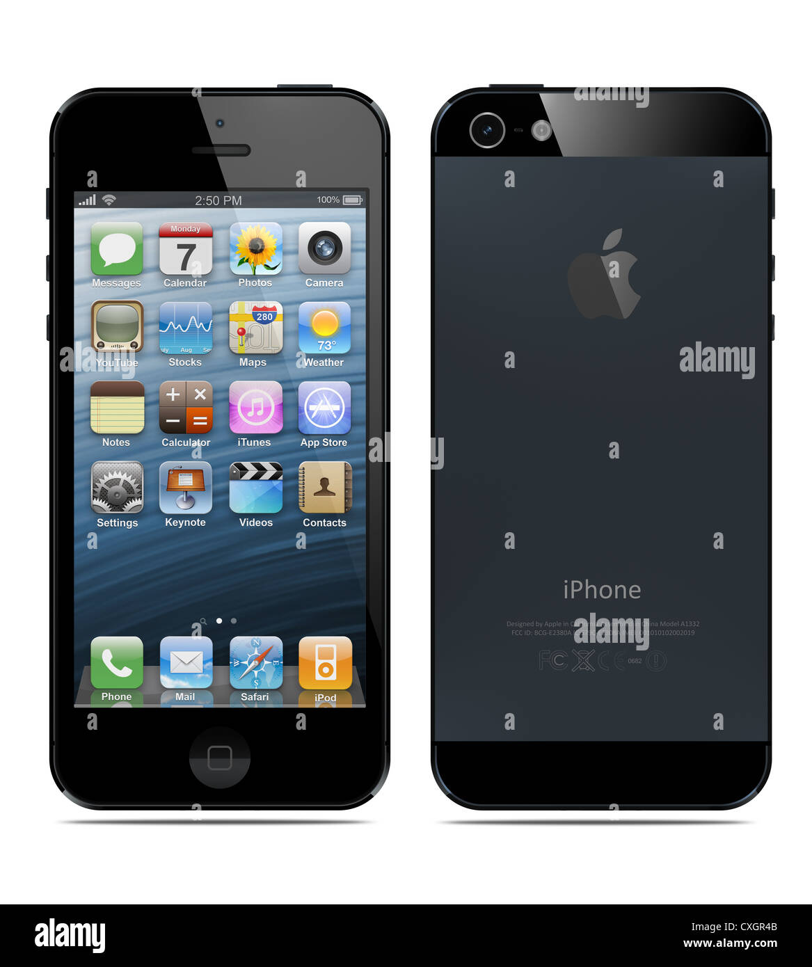 Neues Apple iPhone 5 wurde für den Verkauf von Apple Inc am 12. September 2012 veröffentlicht. Stockfoto