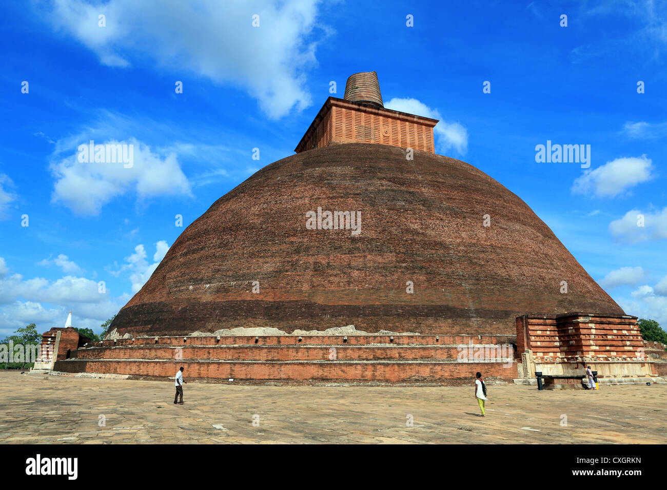 Jetavana Stupa vermutlich der größte Backsteinbau der alten Welt. Anuradhapura, Sri Lanka. Stockfoto