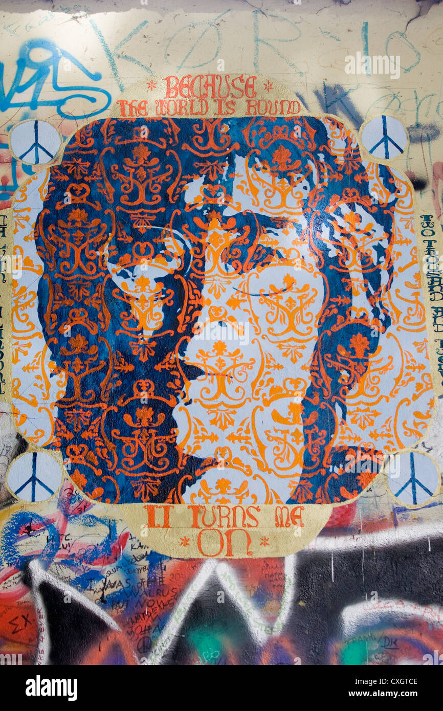 John-Lennon-Mauer in Prag Tschechische Republik Stockfoto