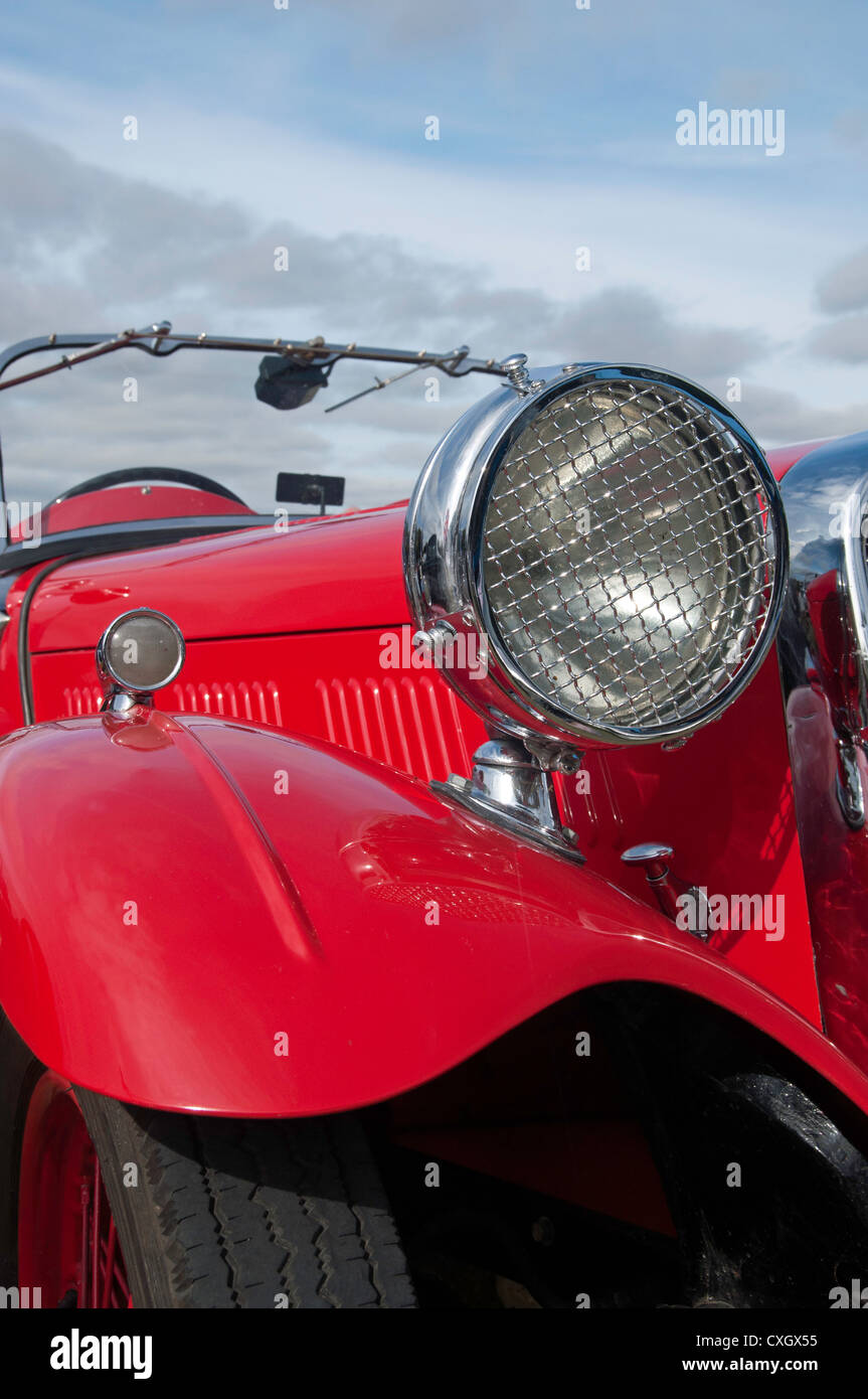 Hervorragendes Beispiel für eine 1934 Singer Nine Le Mans Oldtimer restauriert oder umsorgt Stockfoto