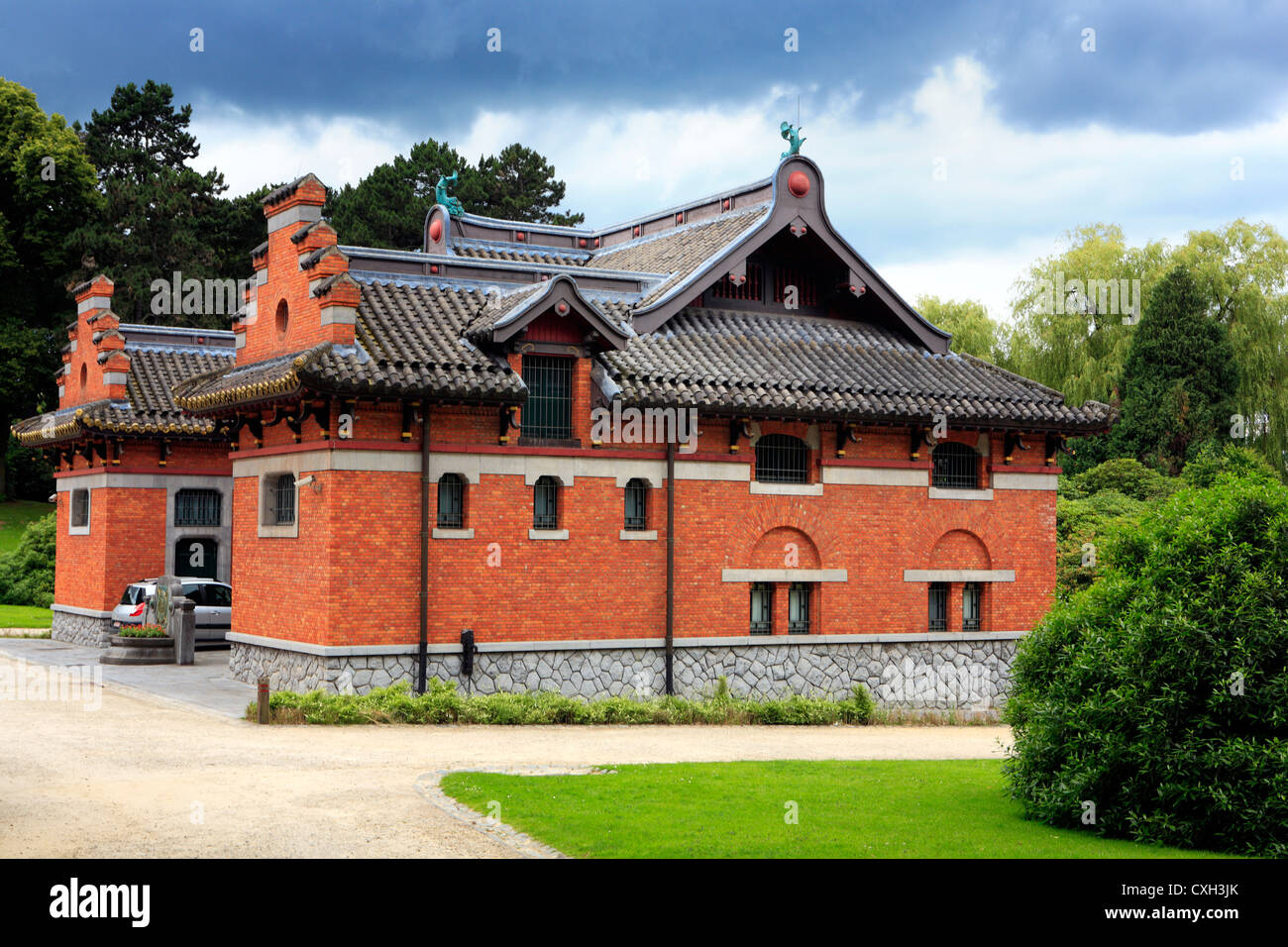 Japanischer Pavillon (1906, von Marcel Alexandre), Laeken, Brüssel, Belgien Stockfoto