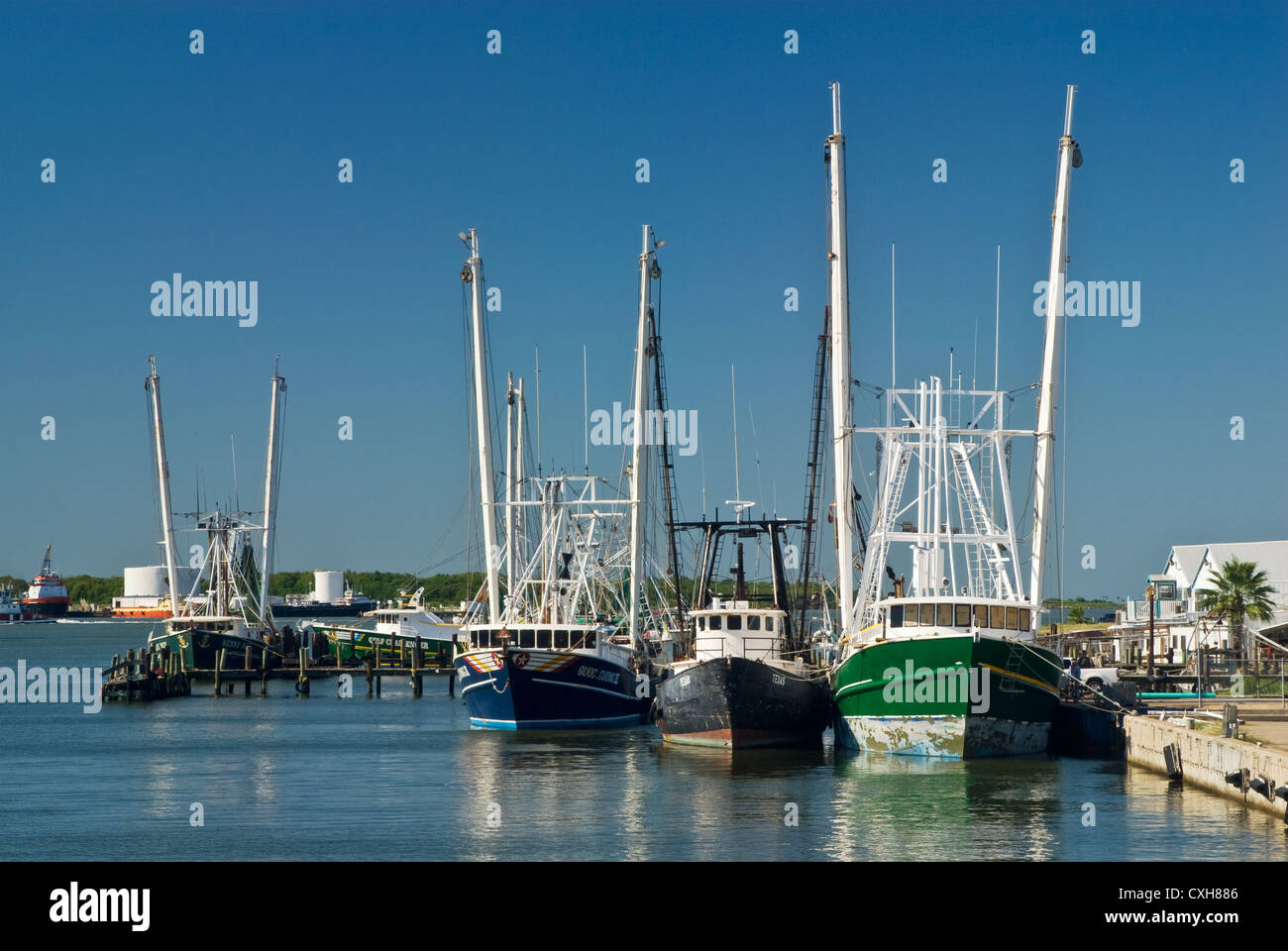 Shrimper in Galveston, Texas, USA Stockfoto