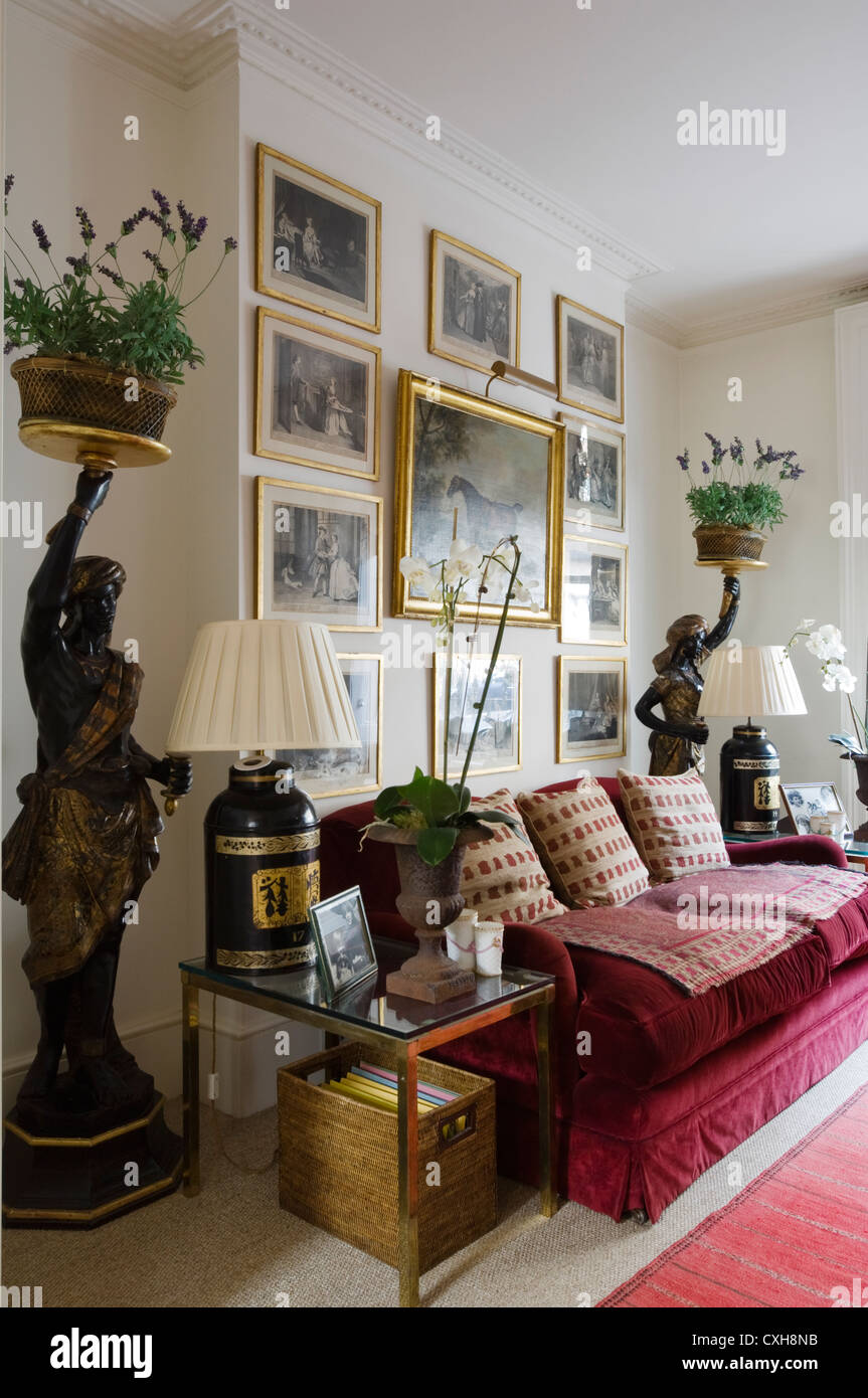 zu Hause im klassischen englischen Stil in Londons Belgravia Stockfoto