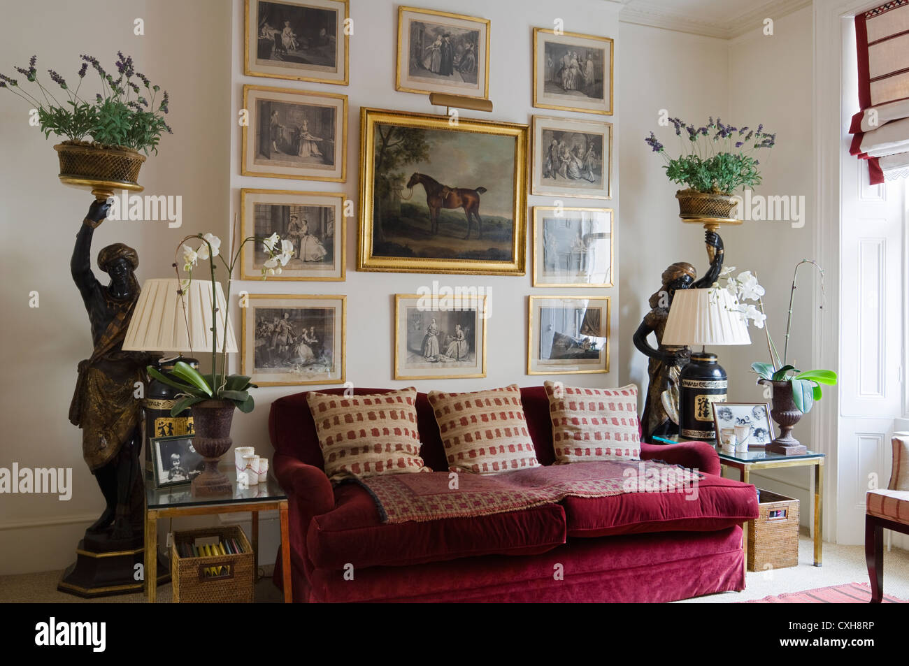 zu Hause im klassischen englischen Stil in Londons Belgravia Stockfoto
