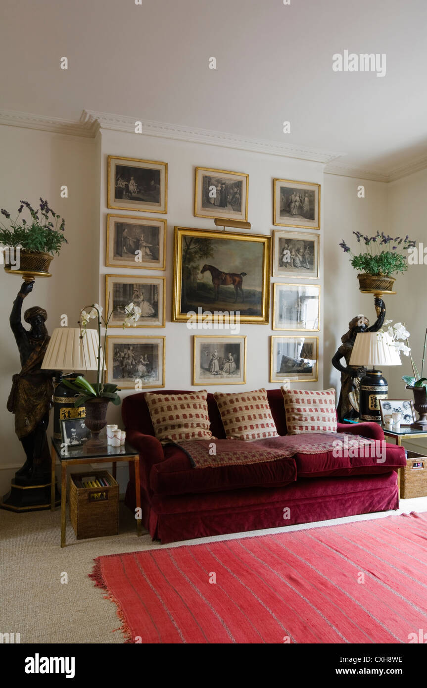 zu Hause im klassischen englischen Stil in Londons Belgravia Stockfoto