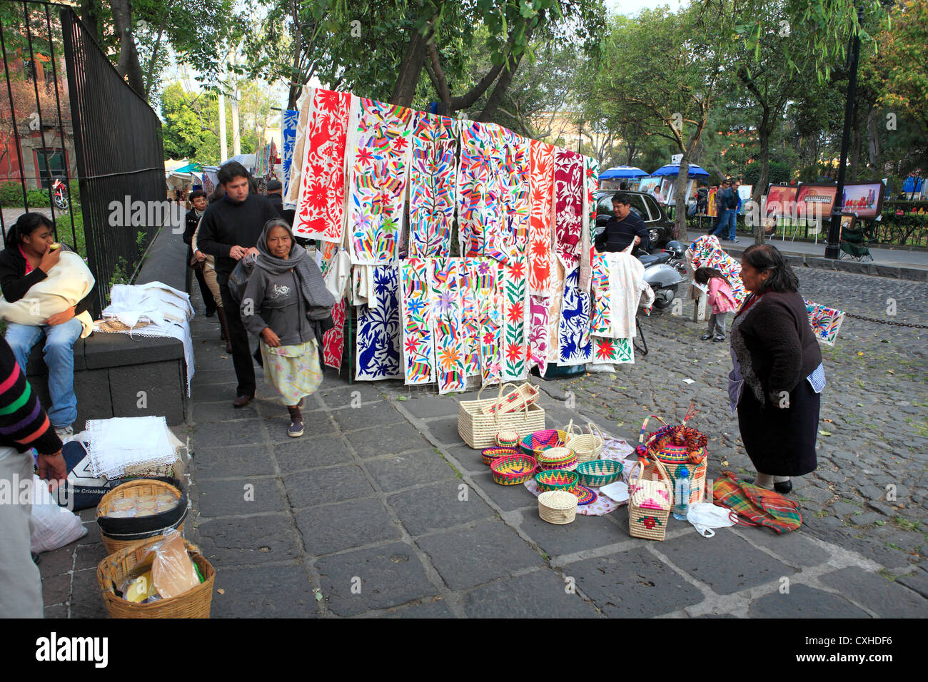 Straßenhändler, San Angel und Umgebung, Mexiko DF, Mexiko Stockfoto