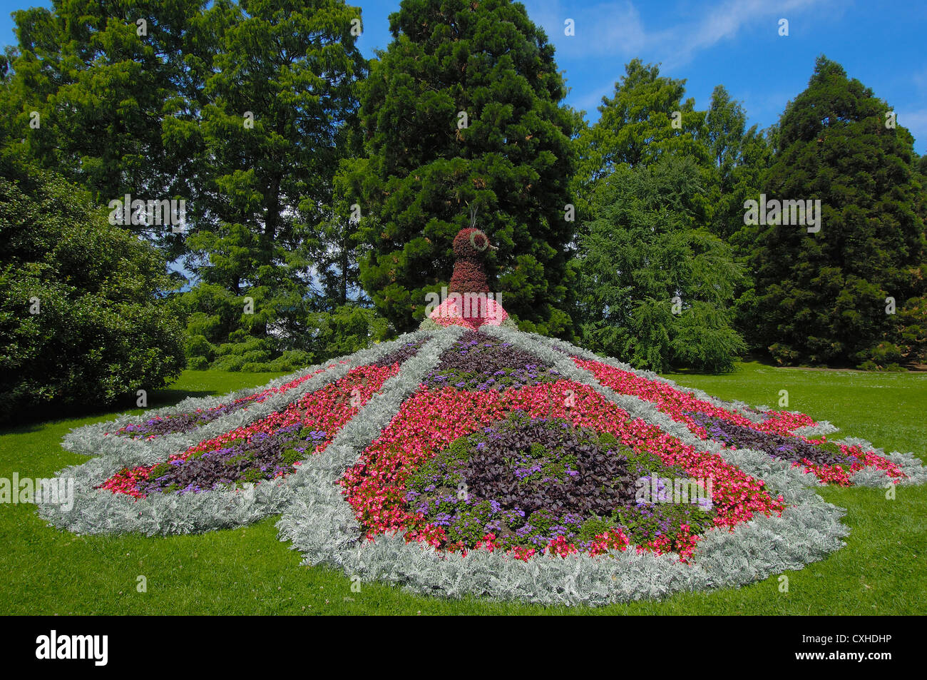 Mainau, die Blumeninsel im Atlantik, Blumen-Skulptur, Baden-Württemberg, Deutschland, Bodensee, Bodensee, Europa Stockfoto