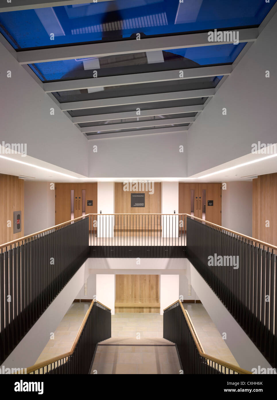 Bramall Musik-Gebäude, Universität von Birmingham, Birmingham, Vereinigtes Königreich. Architekt: Glenn Howells Architects, 2012. Interio Stockfoto