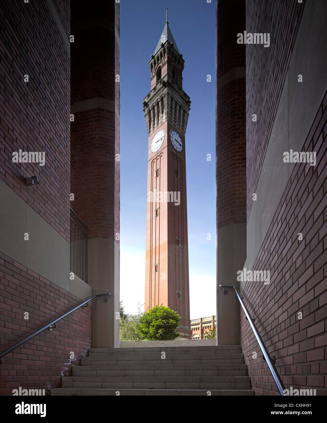 Bramall Musik-Gebäude, Universität von Birmingham, Birmingham, Vereinigtes Königreich. Architekt: Glenn Howells Architects, 2012. Blick auf Stockfoto