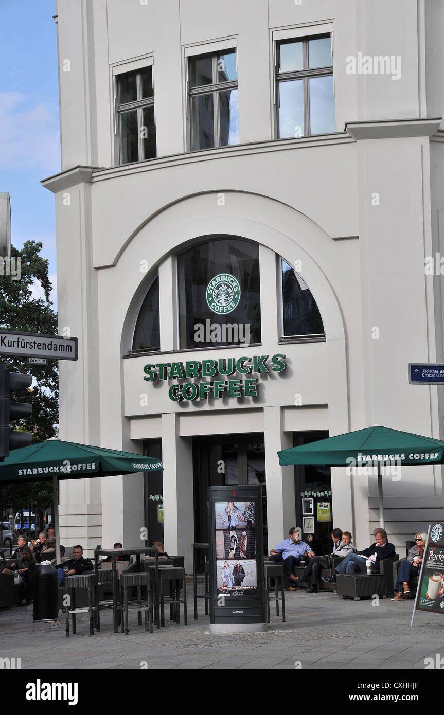 Starbucks Kaffee Kurfürstendamm Berlin Deutschland Stockfoto