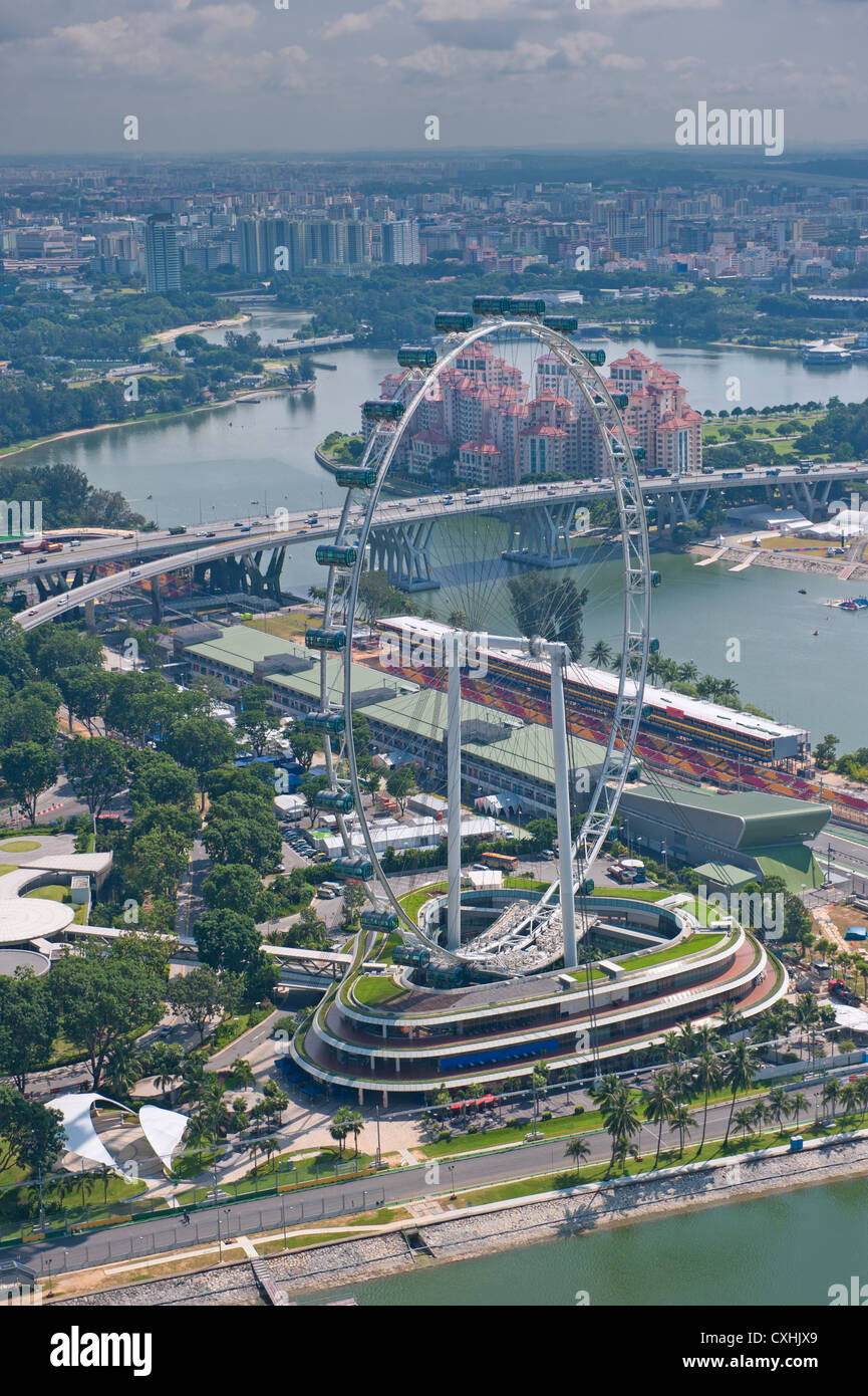 Singapore Flyer, größte Riesenrad der Welt Stockfoto