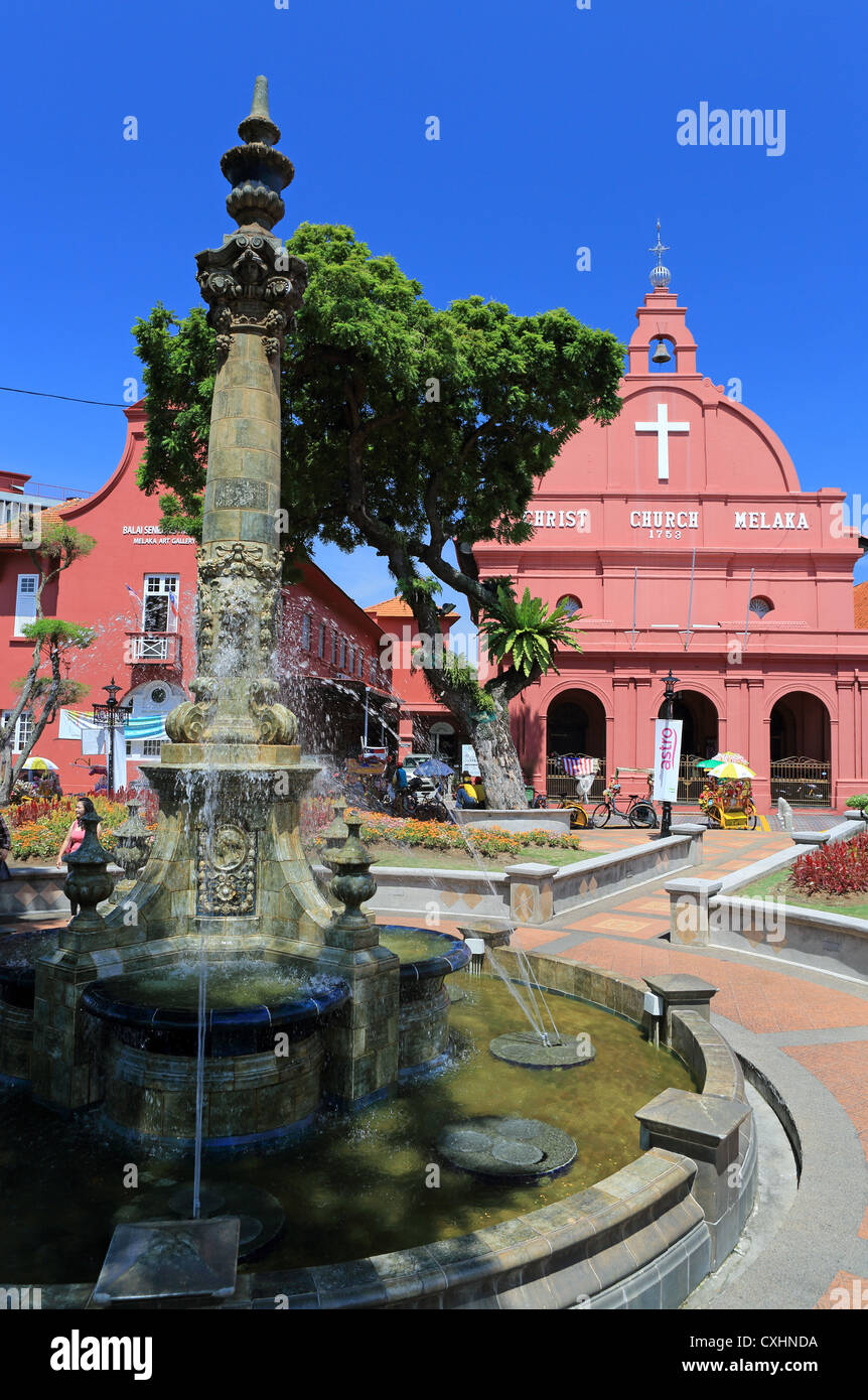 Historischen kolonialen Christuskirche in Melaka, Malaysia Stockfoto