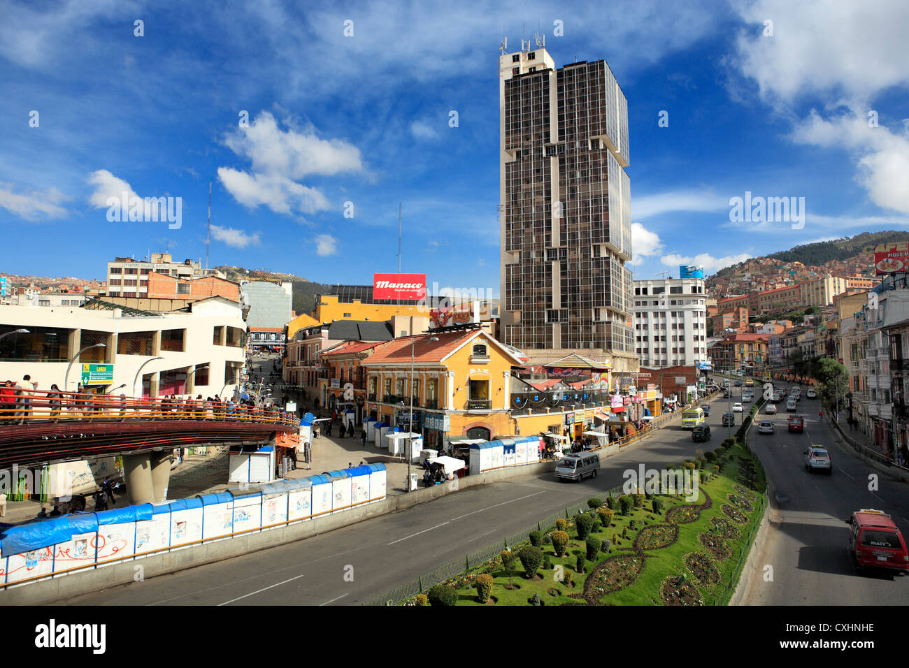 Prado Straße, La Paz, Bolivien Stockfoto