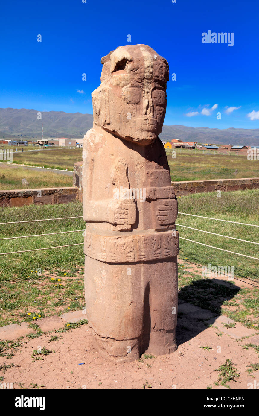 Tiwanaku, präkolumbische archäologische Stätte, Bolivien Stockfoto