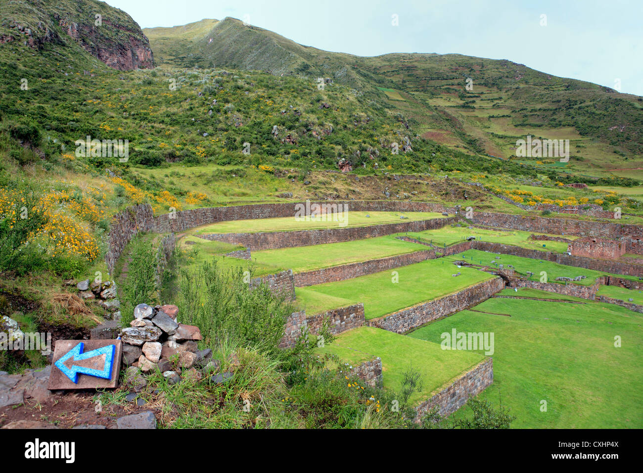 Tipon archäologische Stätte, Cuzco, Peru Stockfoto