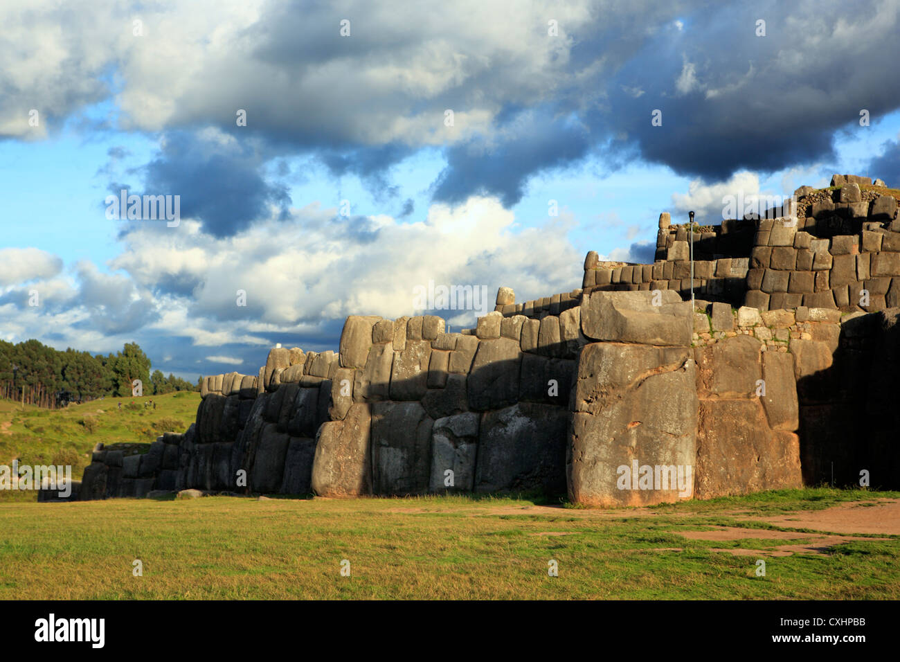 Sacsayahuaman archäologische Stätte, Cuzco, Peru Stockfoto